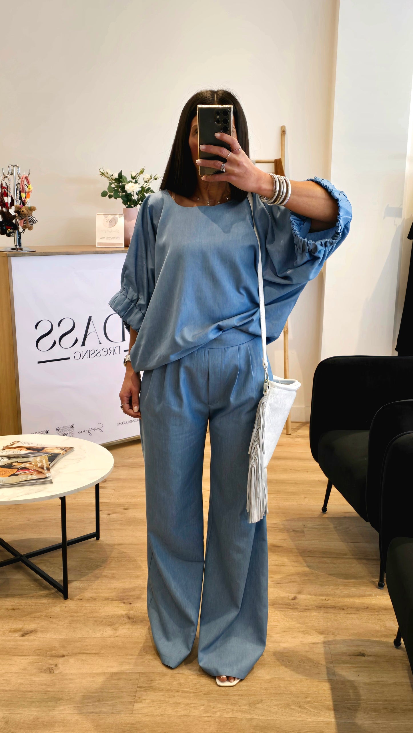 Tunique Bleu Effet Jean – Fabrication Française ⭐️ PRENIUM ⭐️