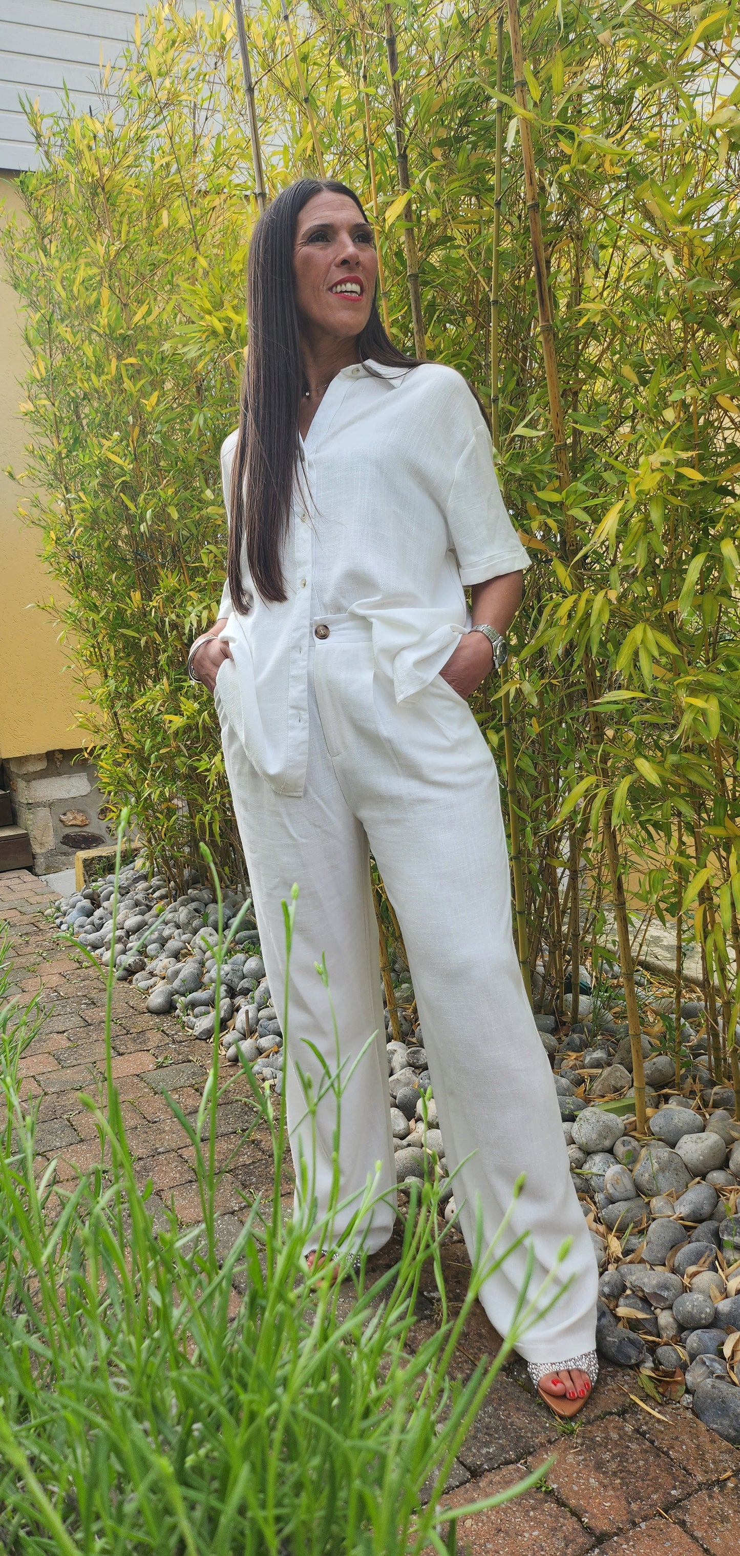 Pantalon Aya crème
