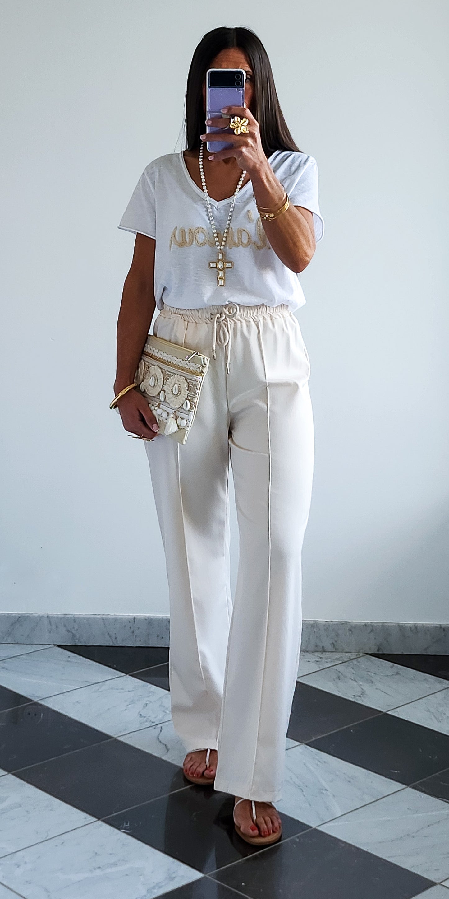 Pantalon Lise Crème