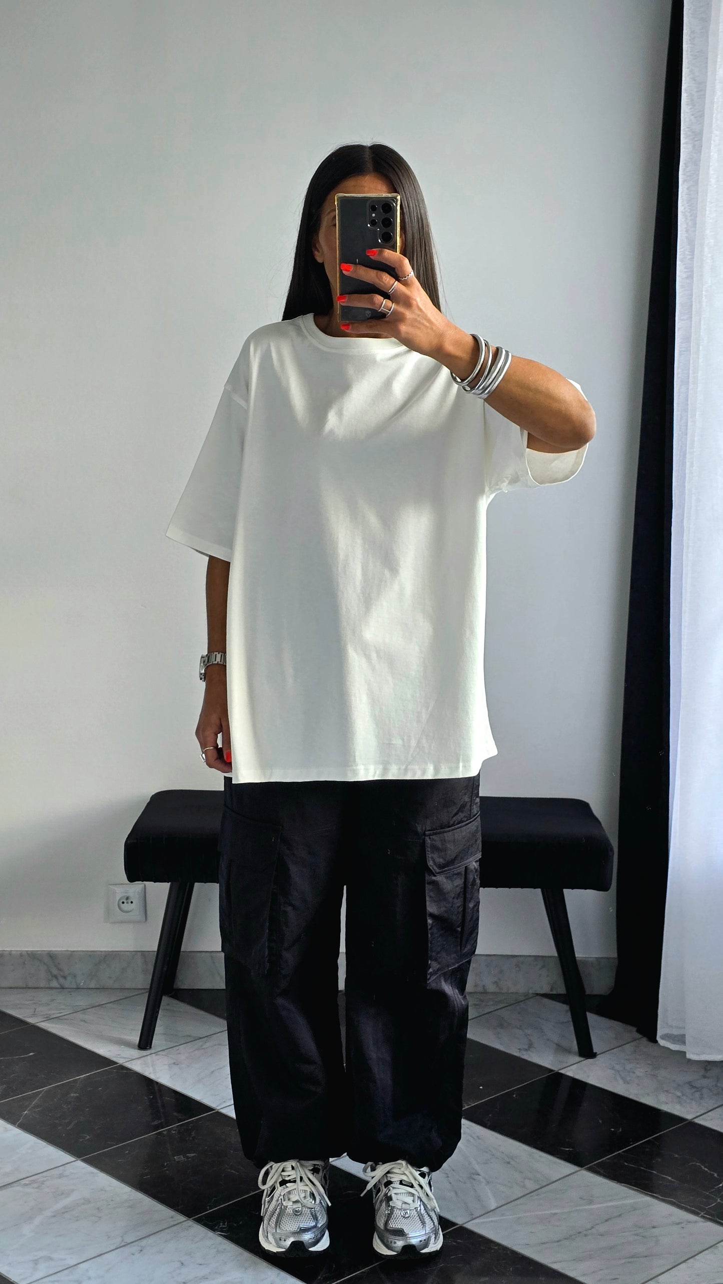T-shirt Oversize Blanc – 100% Coton