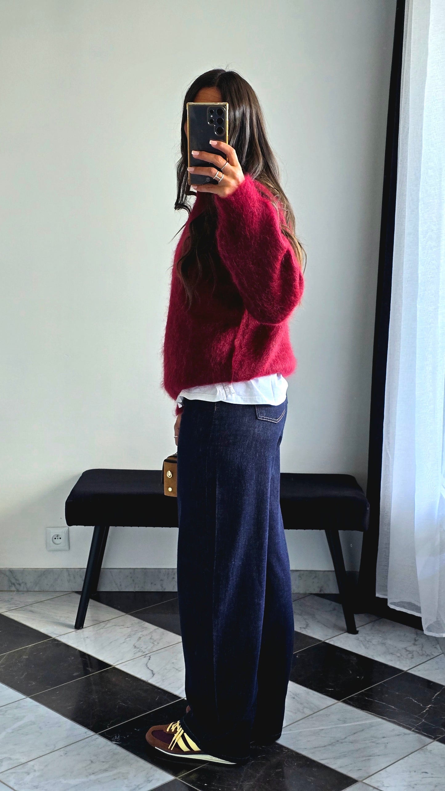 Pull Oversize Kid Mohair – Bordeaux