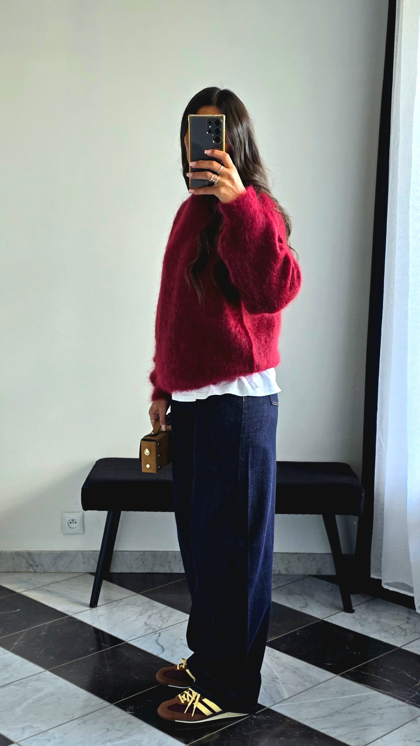 Pull Oversize Kid Mohair – Bordeaux