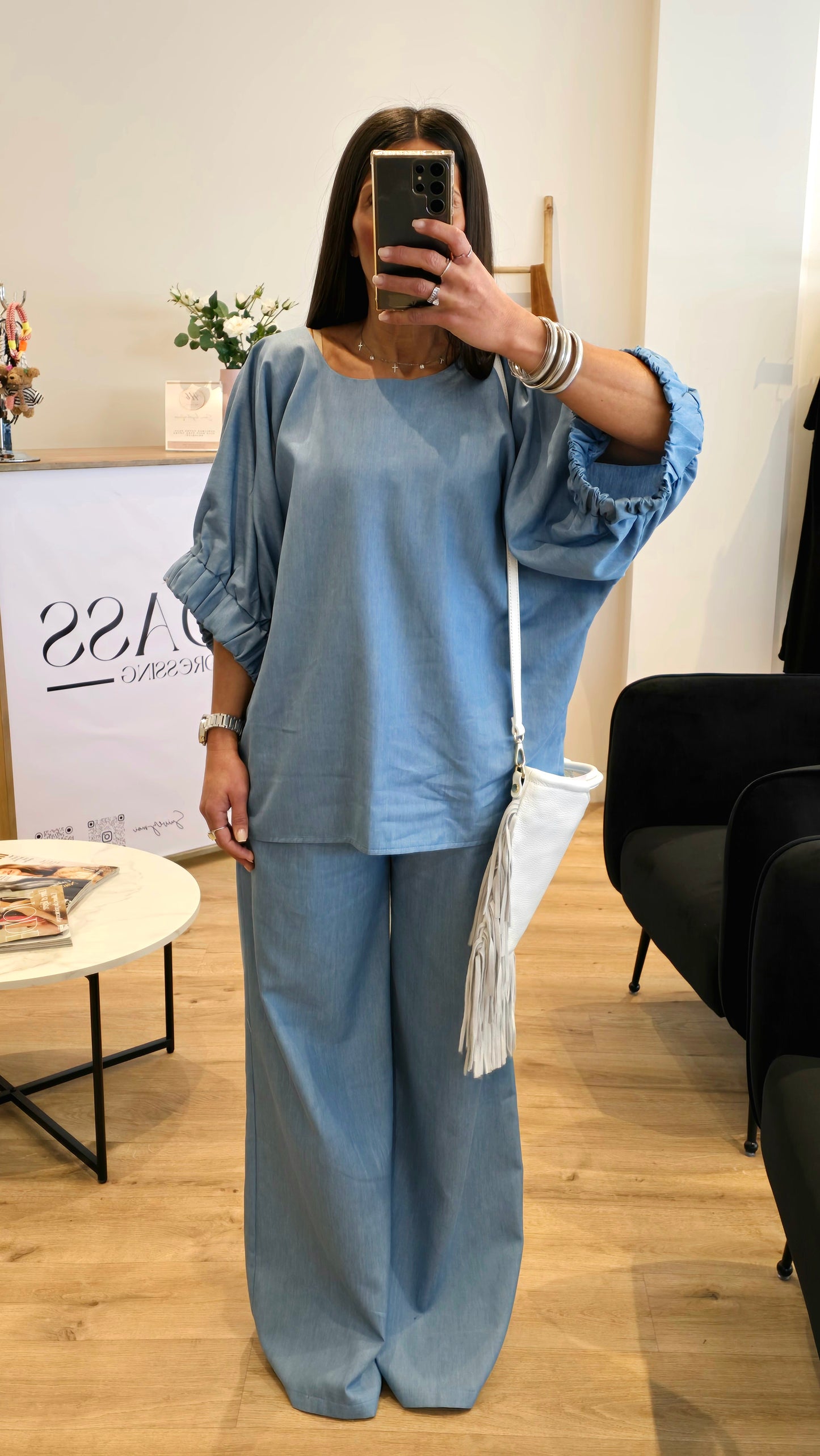 Tunique Bleu Effet Jean – Fabrication Française ⭐️ PRENIUM ⭐️