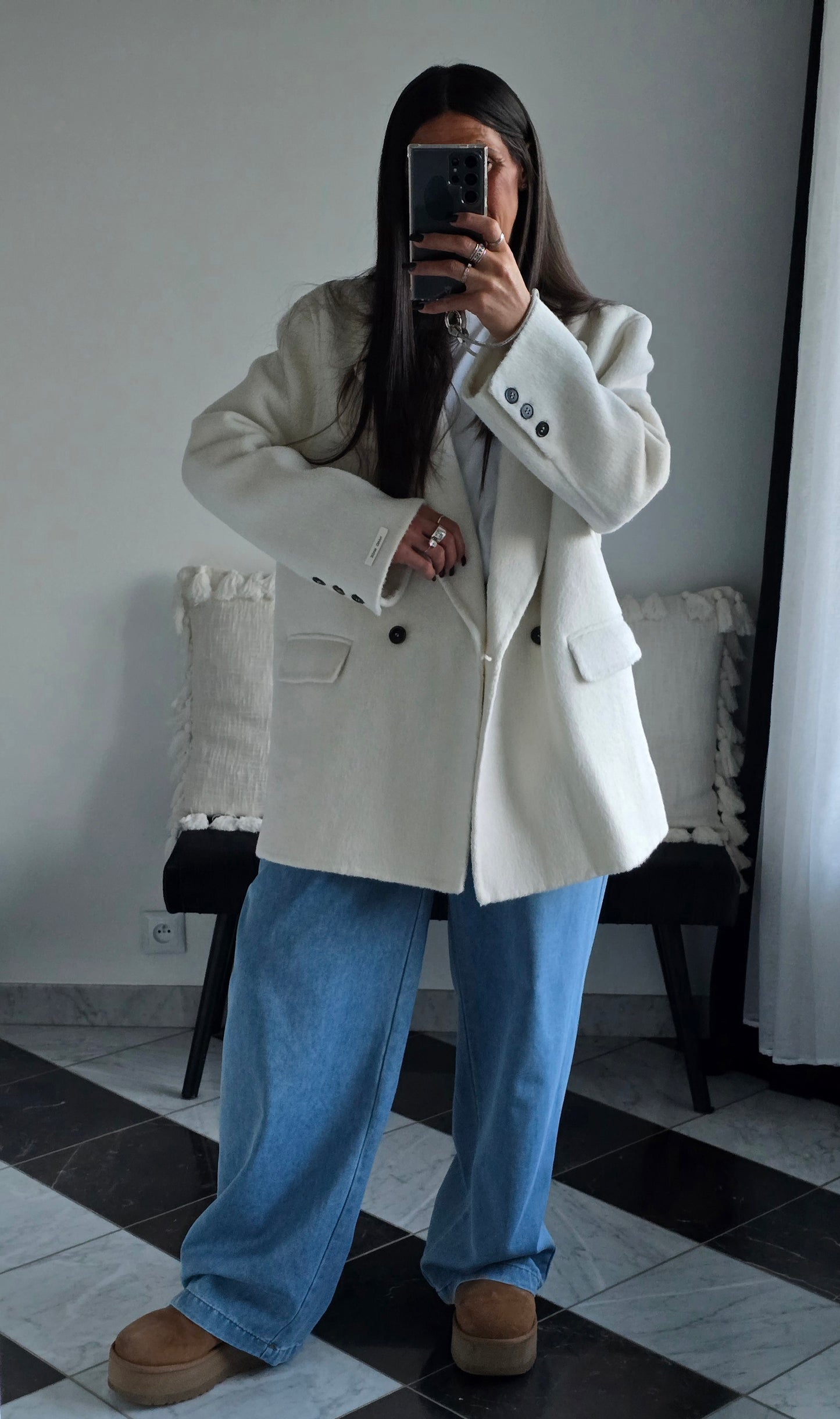 Veste Petra Blanc cassé 100% Laine ⭐️PRENIUM⭐️