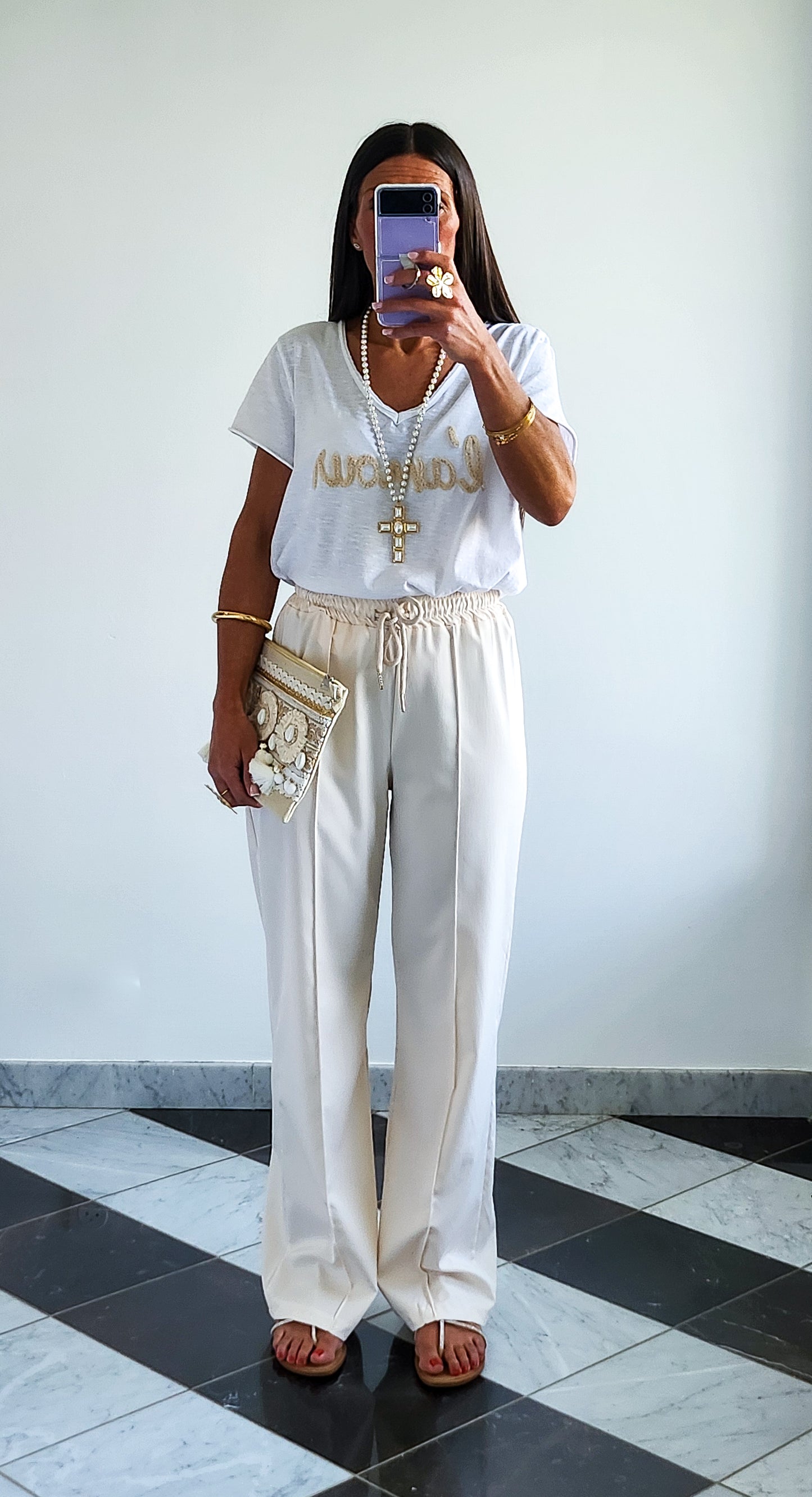 Pantalon Lise Crème