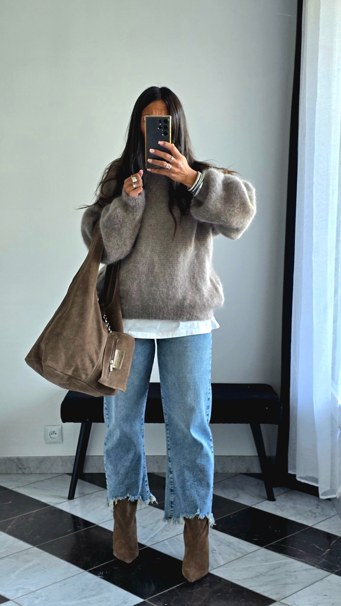 Pull Oversize Kid Mohair – Taupe