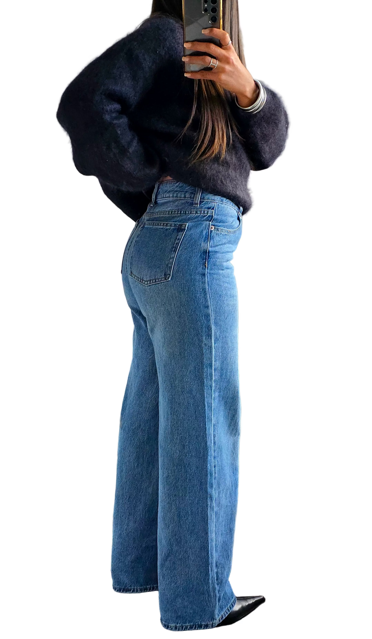 Jean Wide Leg taille Haute – Esprit Tailoring Décontracté