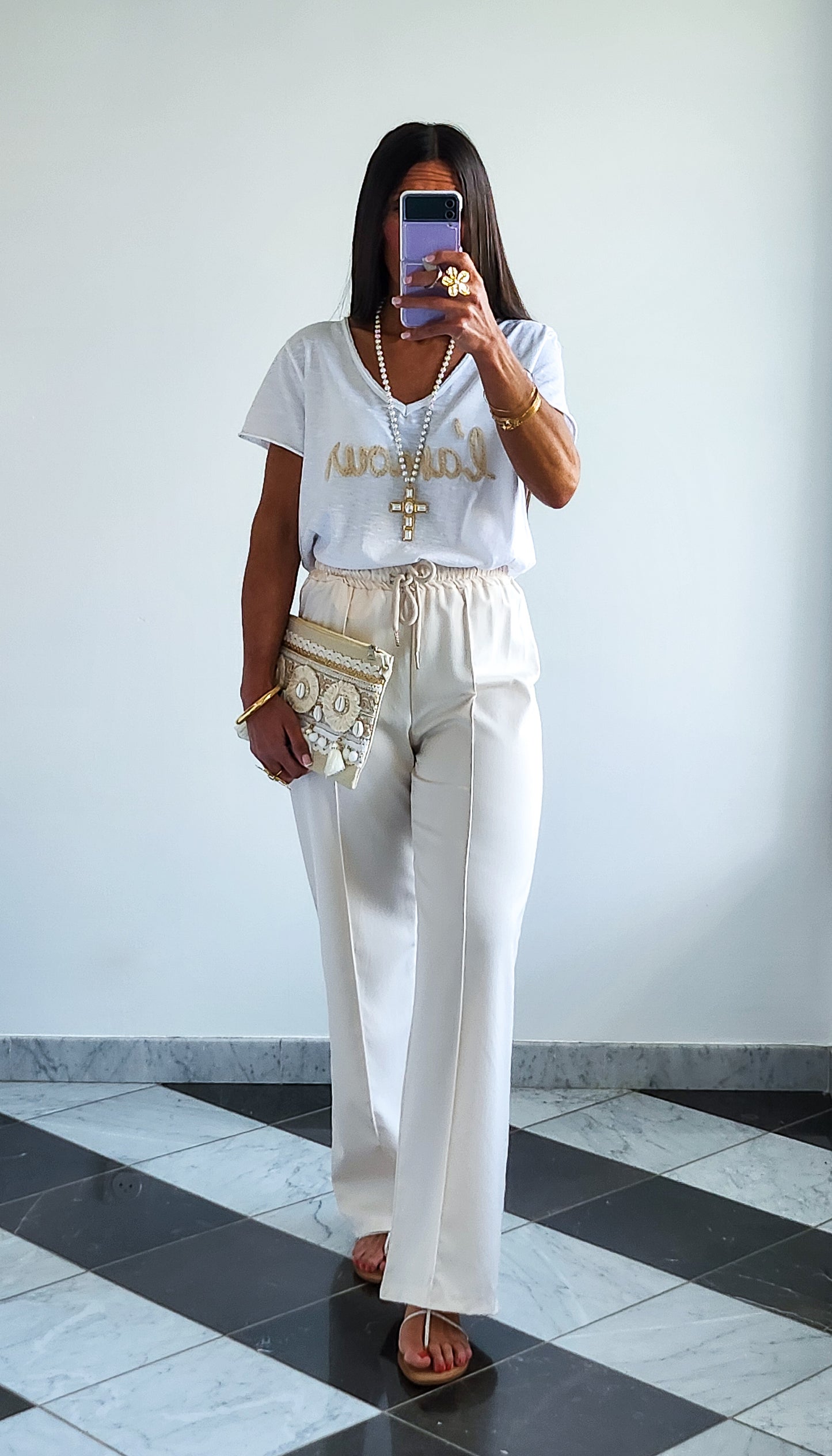 Pantalon Lise Crème