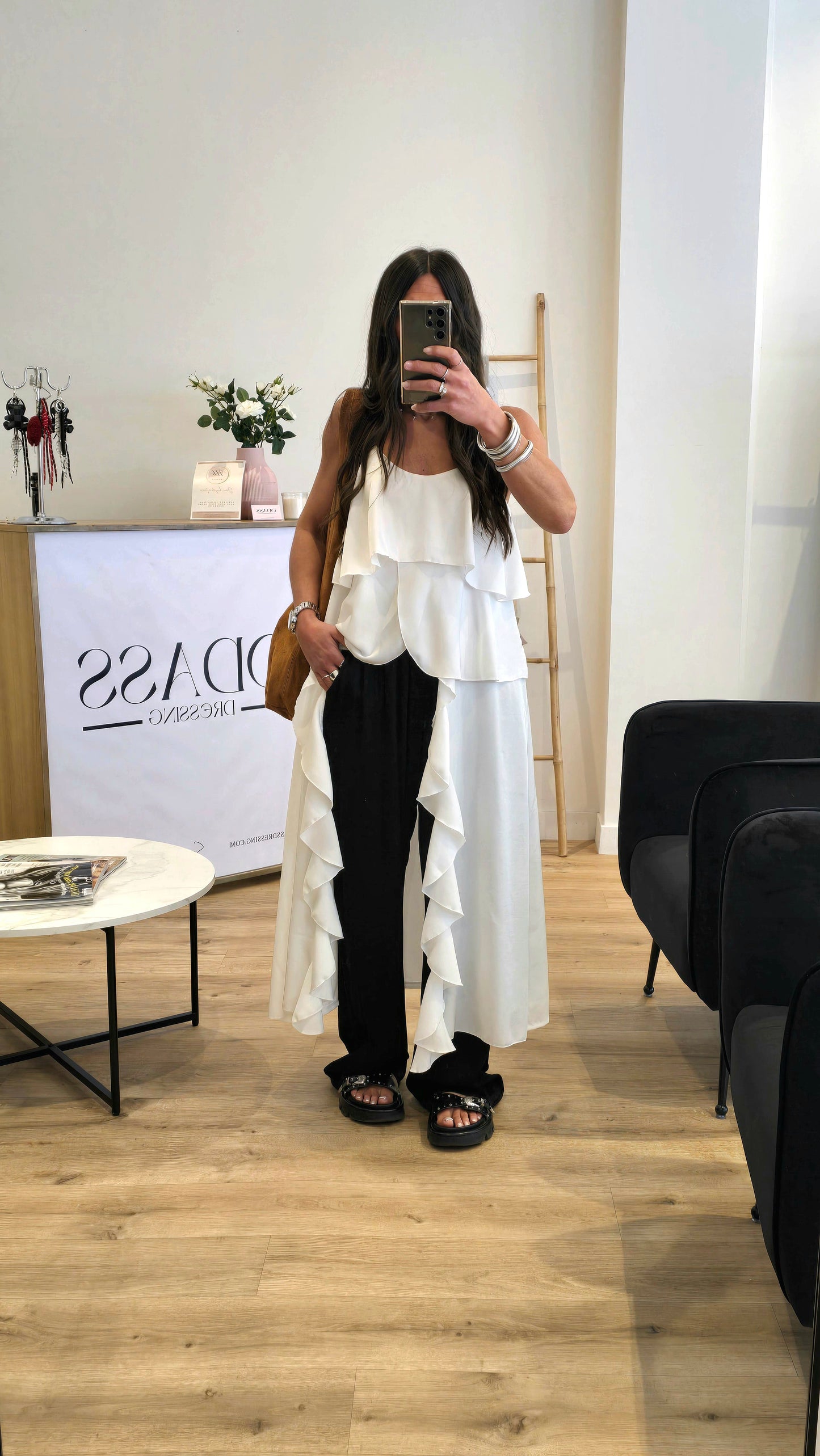 Pantalon Fluide En 100% Viscose Noir – Made In Italy