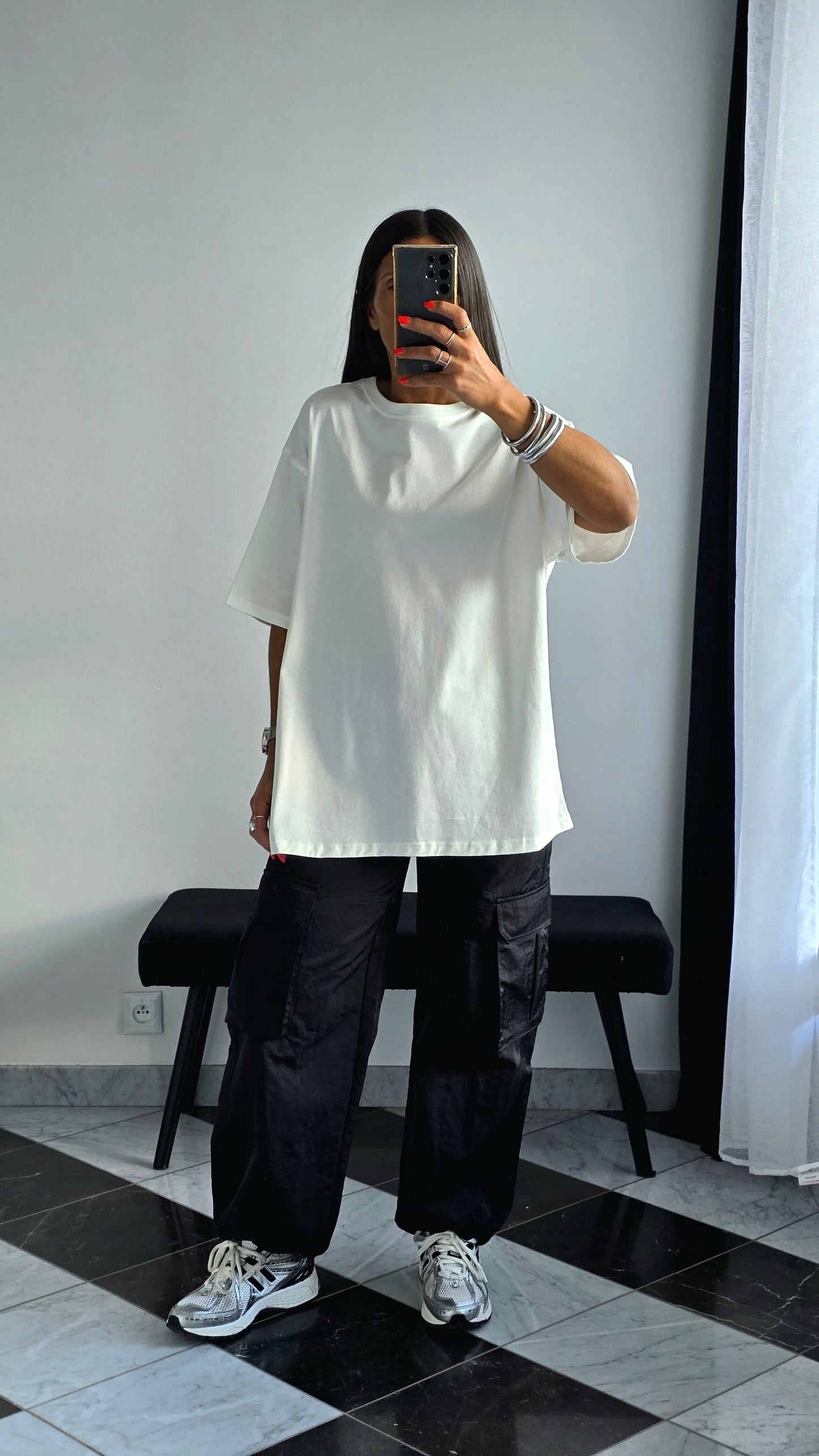 T-shirt Oversize Blanc – 100% Coton
