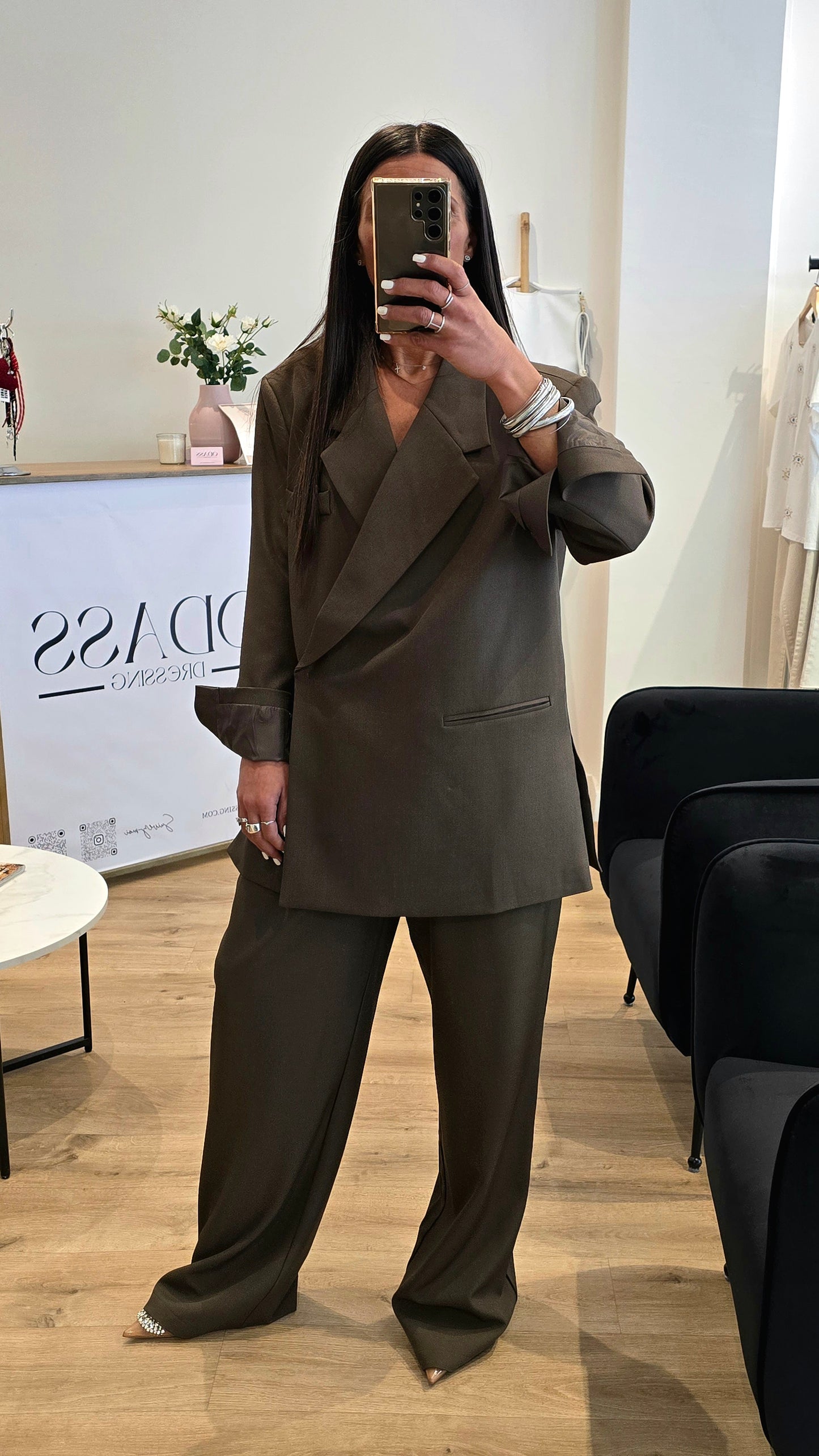 Blazer Croisé Marron Clair
