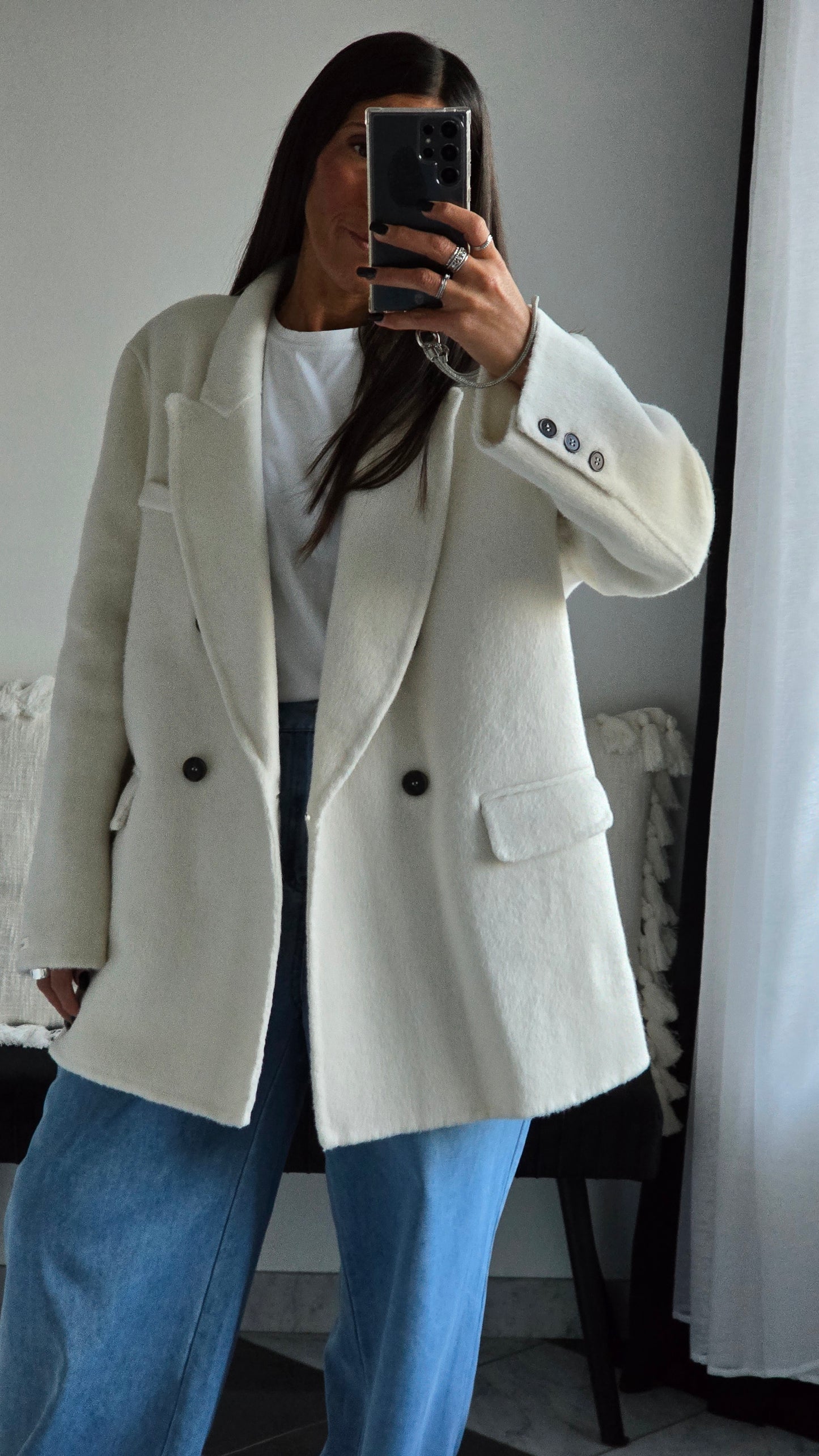 Veste Petra Blanc cassé 100% Laine ⭐️PRENIUM⭐️