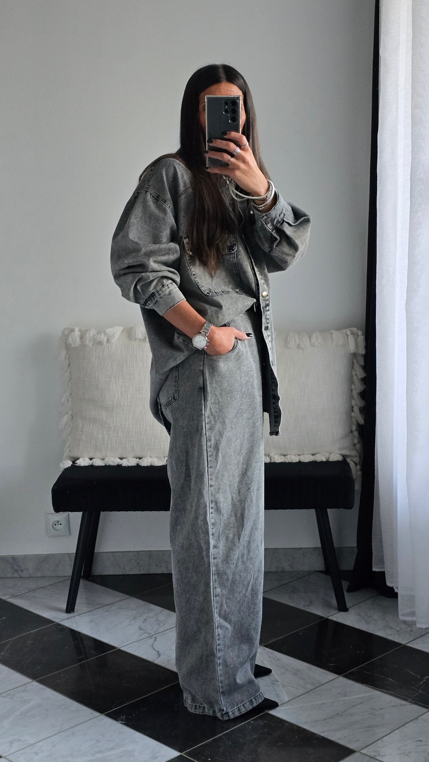 Ensemble en Jean Style Boyish