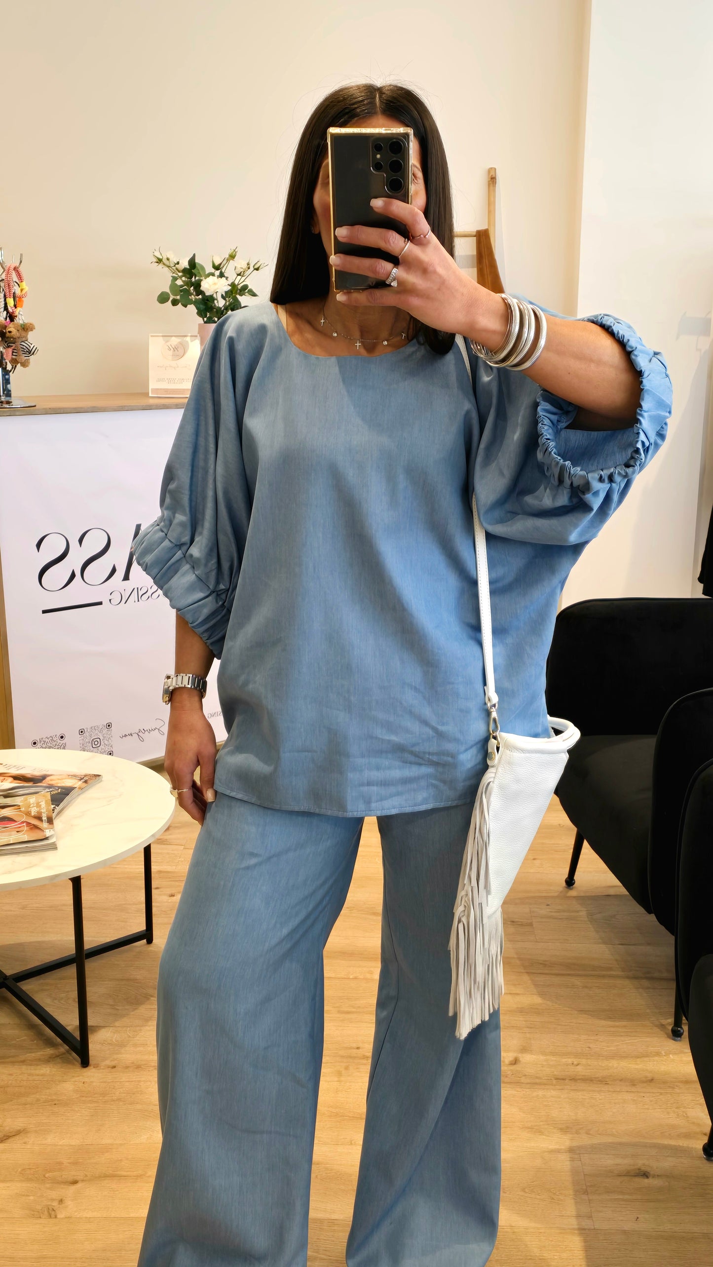 Tunique Bleu Effet Jean – Fabrication Française ⭐️ PRENIUM ⭐️
