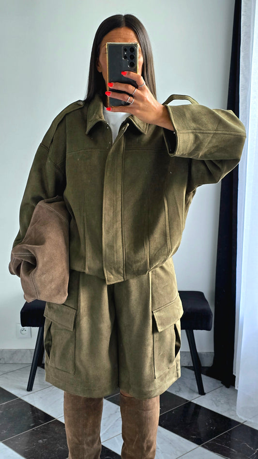 👜 Sac Hobo en cuir de vachette suédé – Taupe