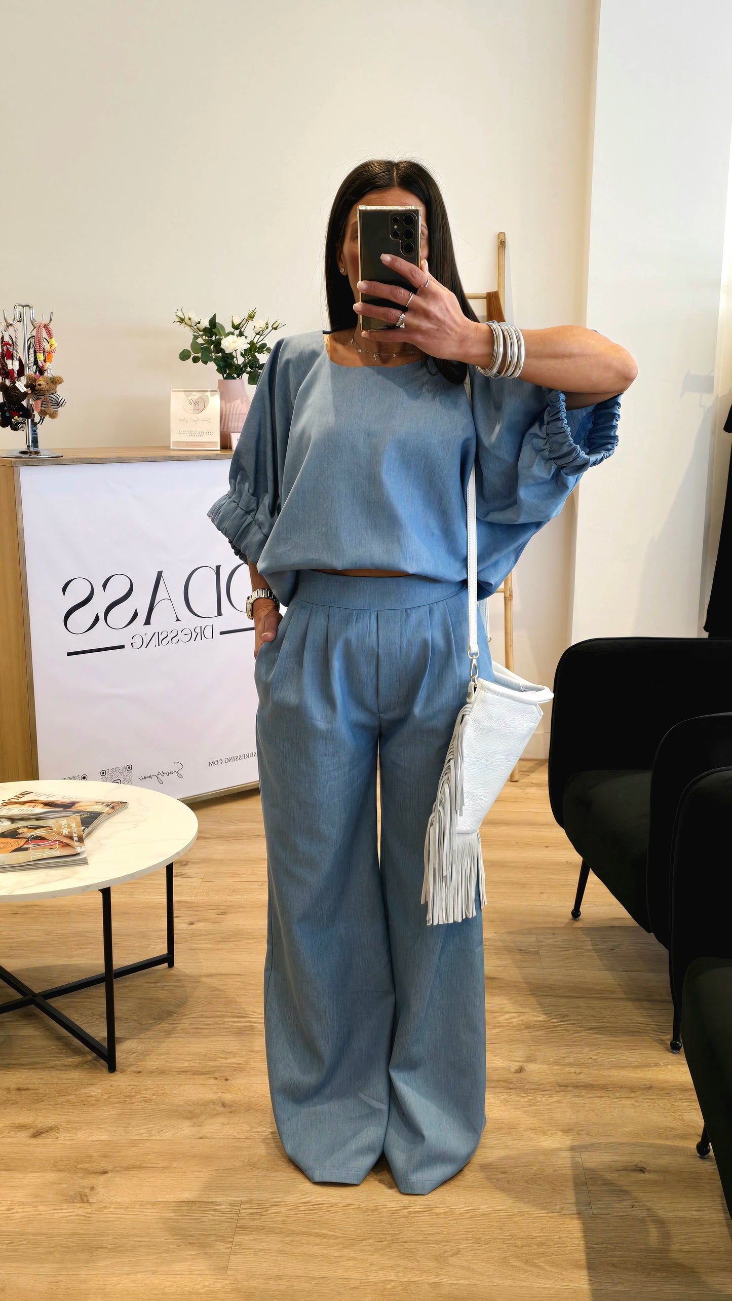 Tunique Bleu Effet Jean – Fabrication Française ⭐️ PRENIUM ⭐️