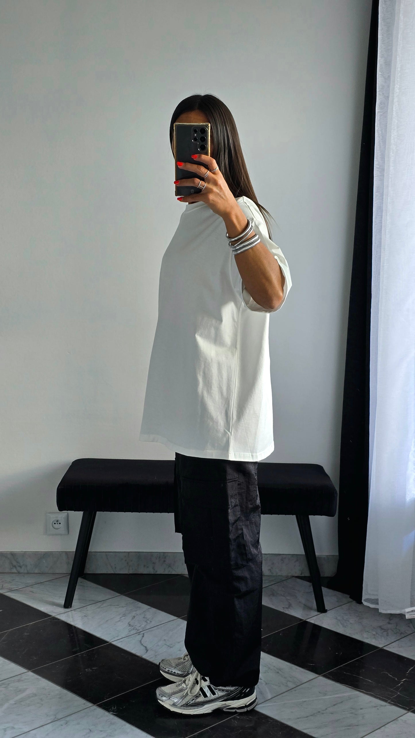 T-shirt Oversize Blanc – 100% Coton