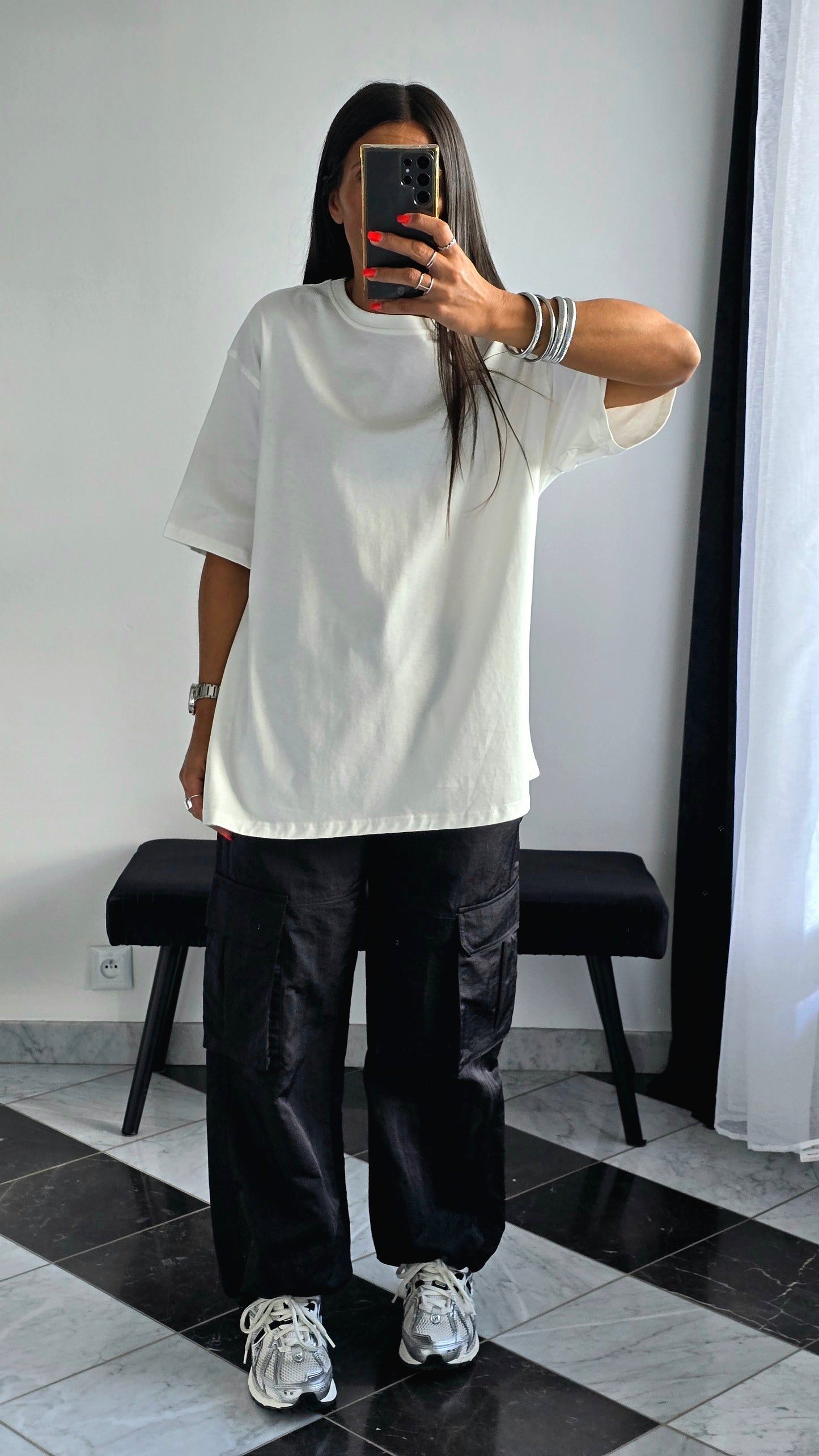 T-shirt Oversize Blanc – 100% Coton