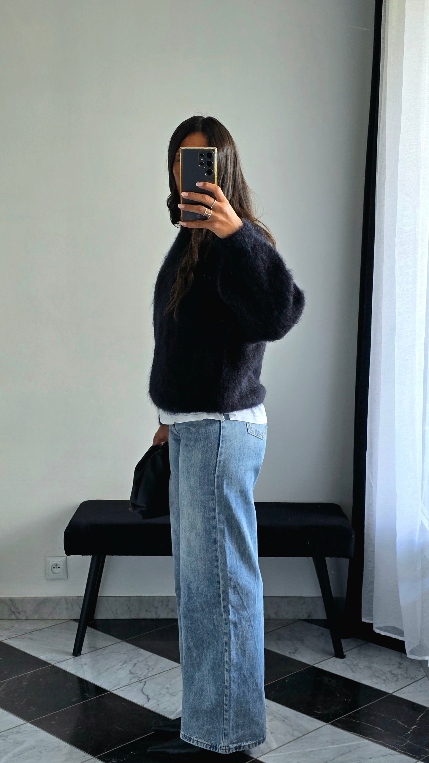 Pull Oversize Kid Mohair – Noir