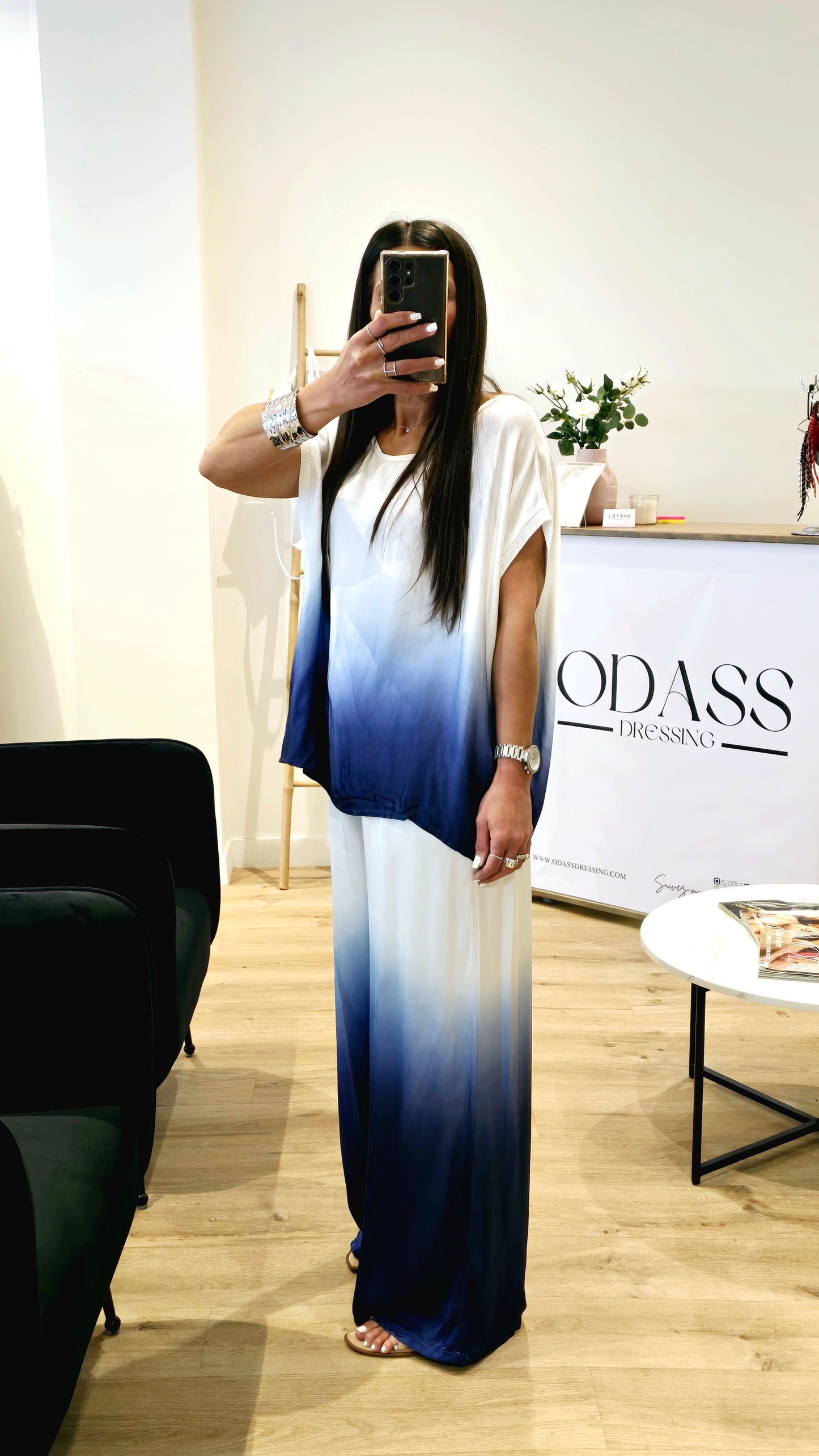 Top Dégradé Fluide – Viscose & Soie – Fabriqué en Italie
