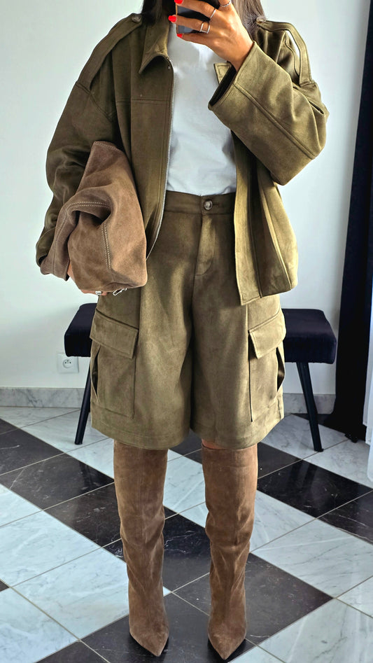 Bermuda Kaki – Taille élastiquée au dos