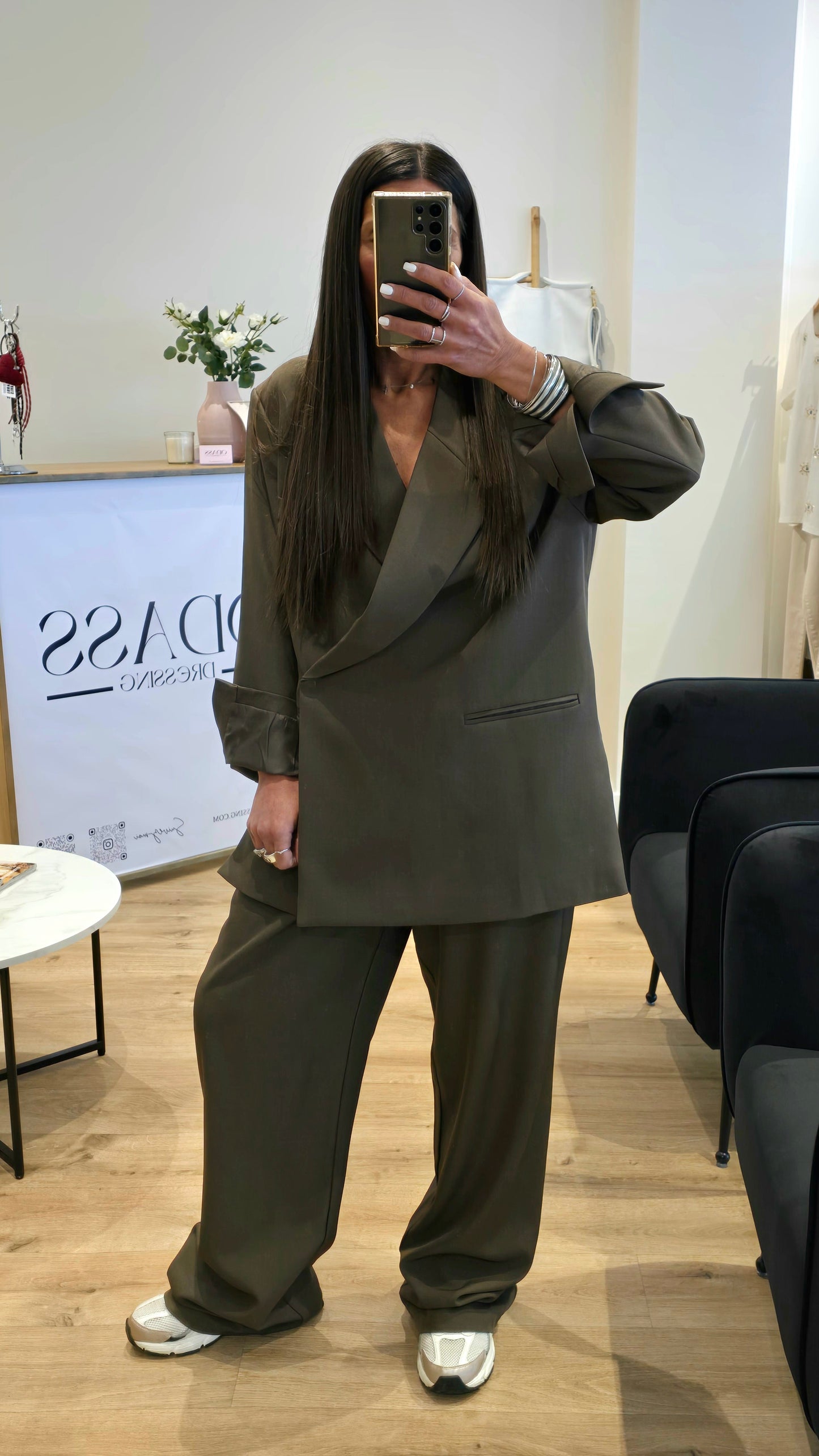 Blazer Croisé Marron Clair