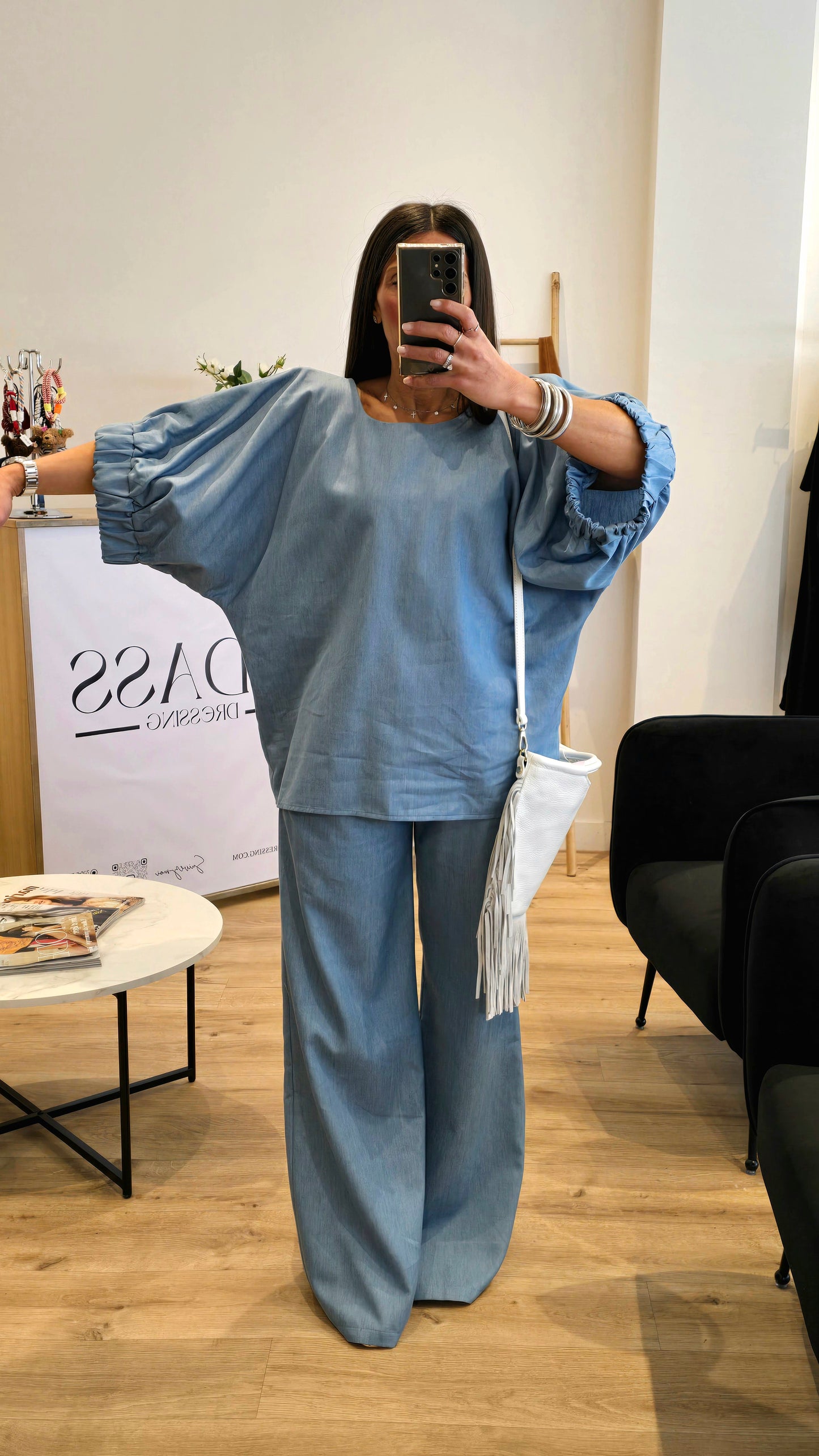 Tunique Bleu Effet Jean – Fabrication Française ⭐️ PRENIUM ⭐️