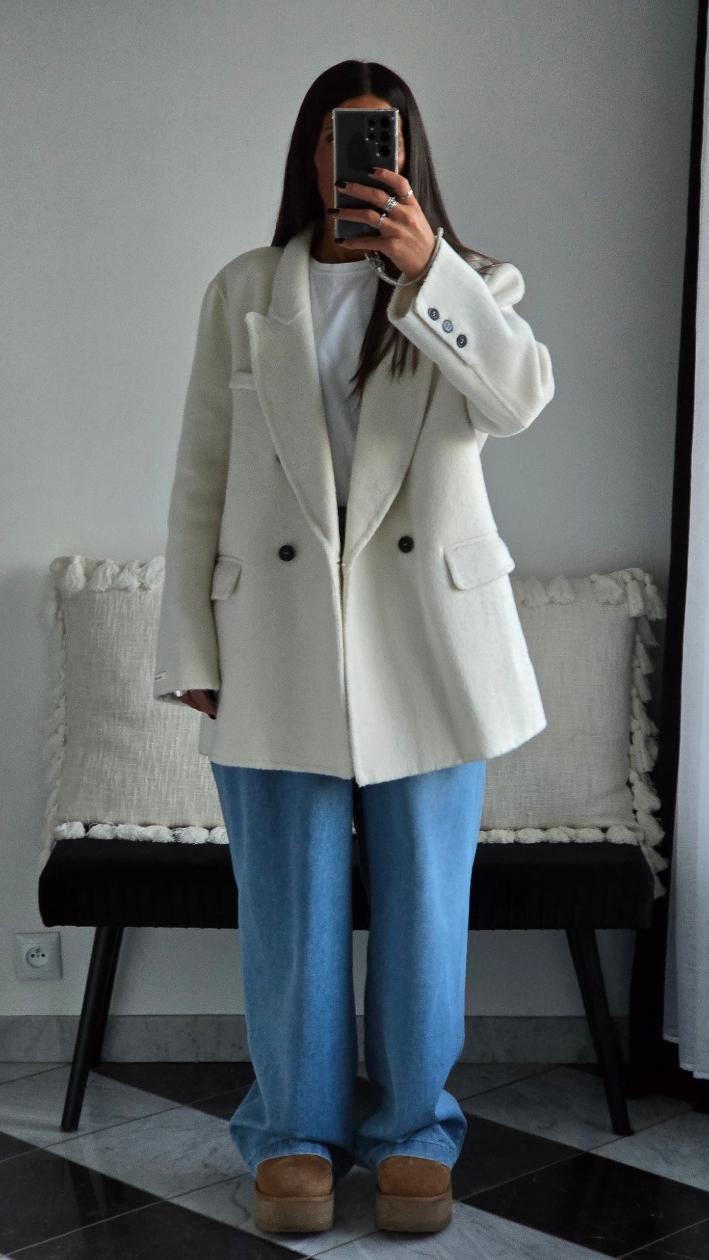 Veste Petra Blanc cassé 100% Laine ⭐️PRENIUM⭐️