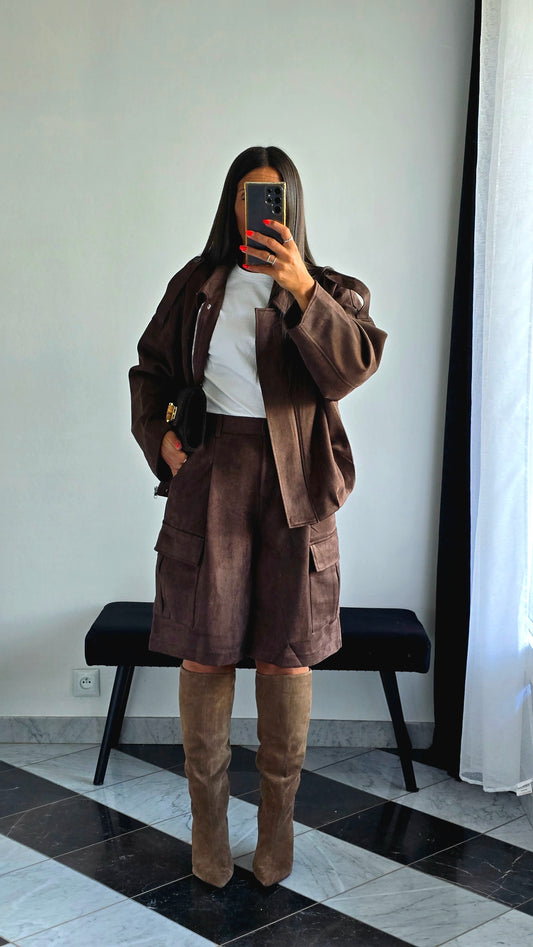 Bermuda Chocolat – Taille élastiquée au dos