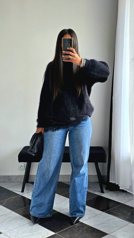 Jean Wide Leg taille Haute – Esprit Tailoring Décontracté