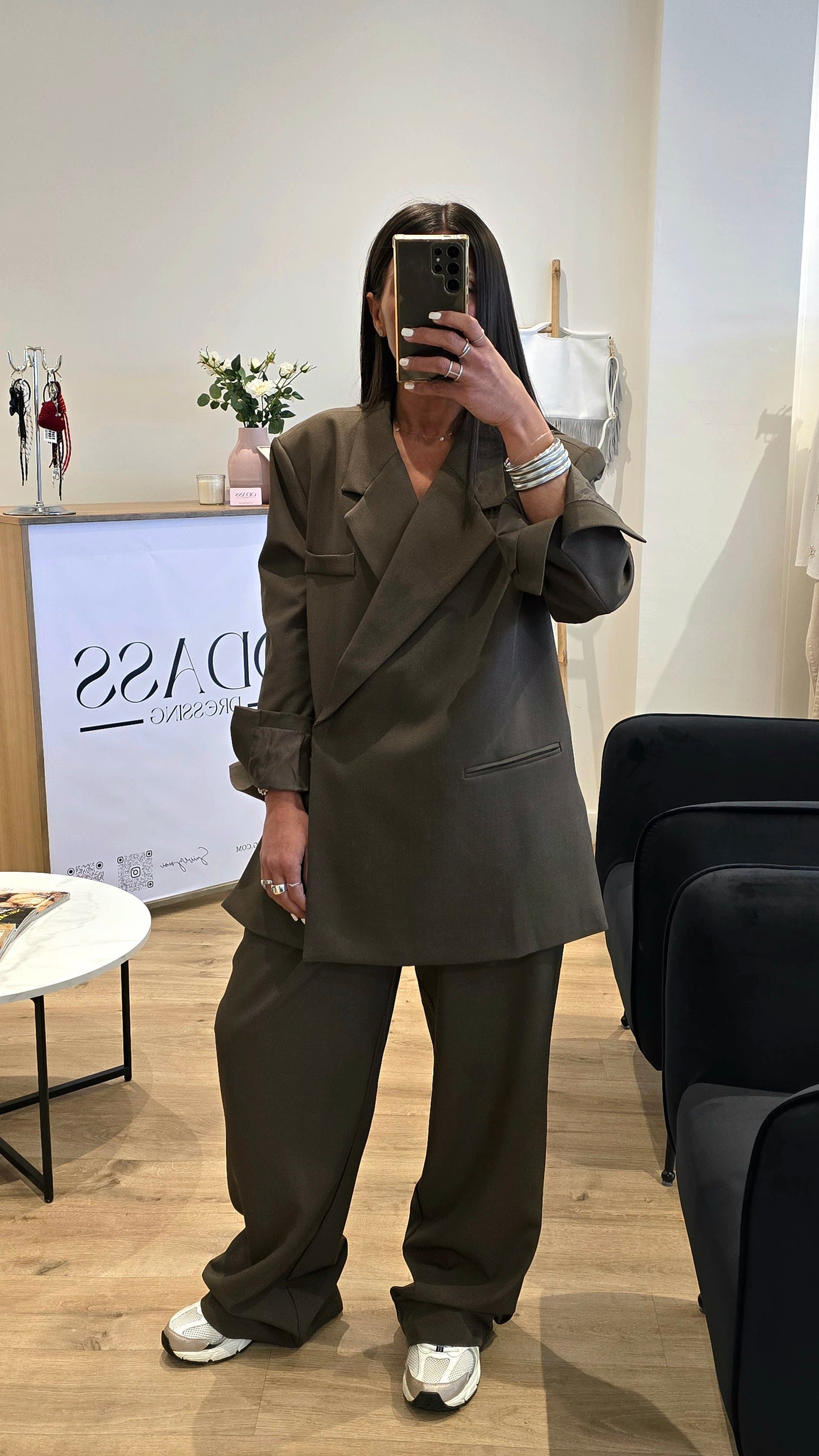 Blazer Croisé Marron Clair