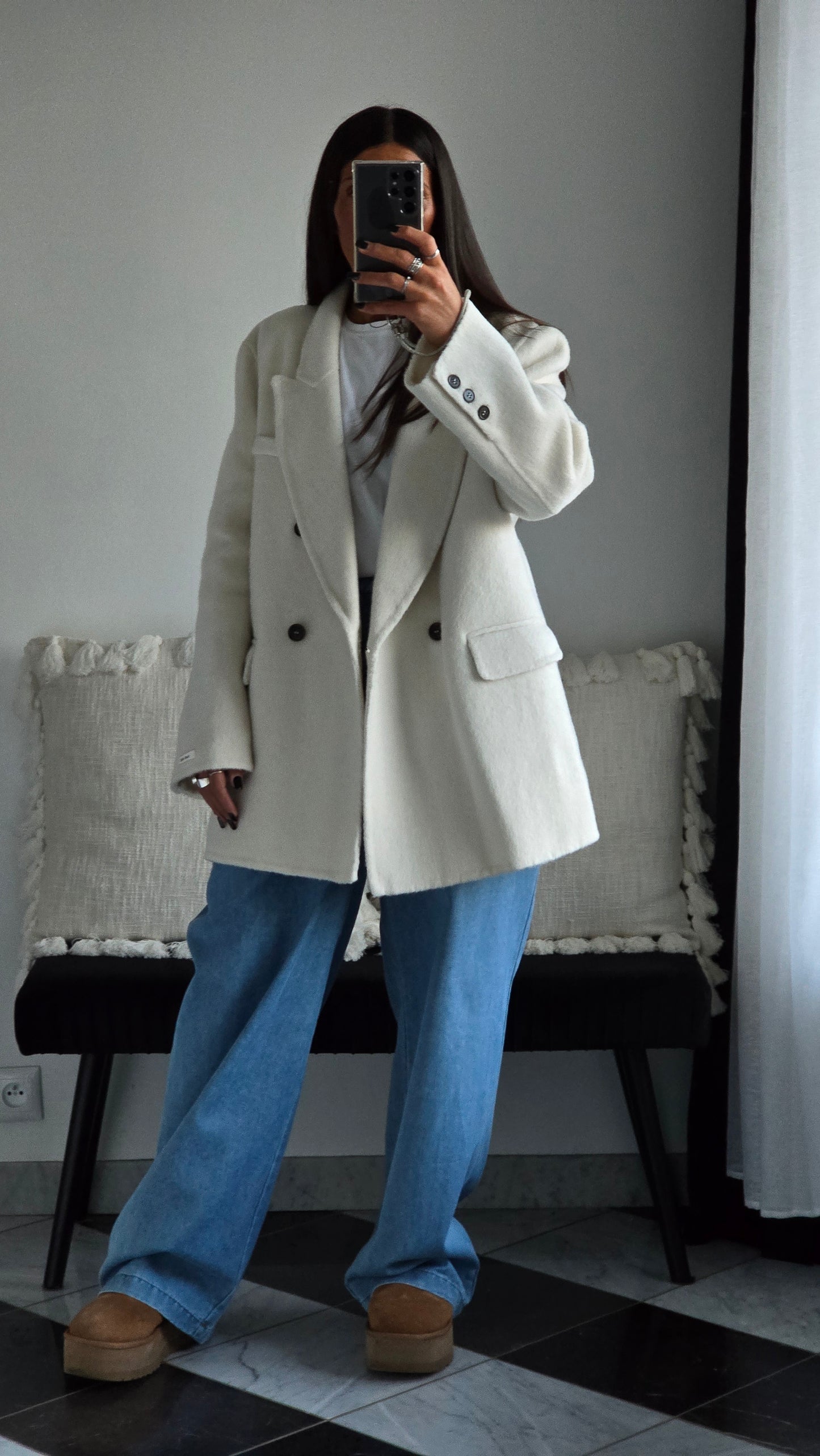 Veste Petra Blanc cassé 100% Laine ⭐️PRENIUM⭐️