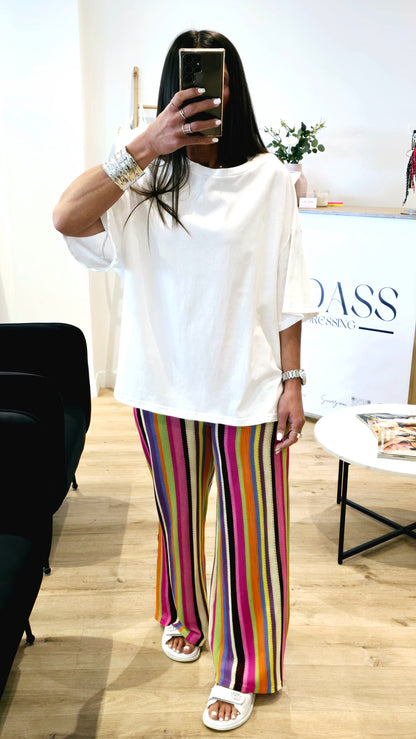 T-shirt Oversize 100% Coton – Blanc Épuré