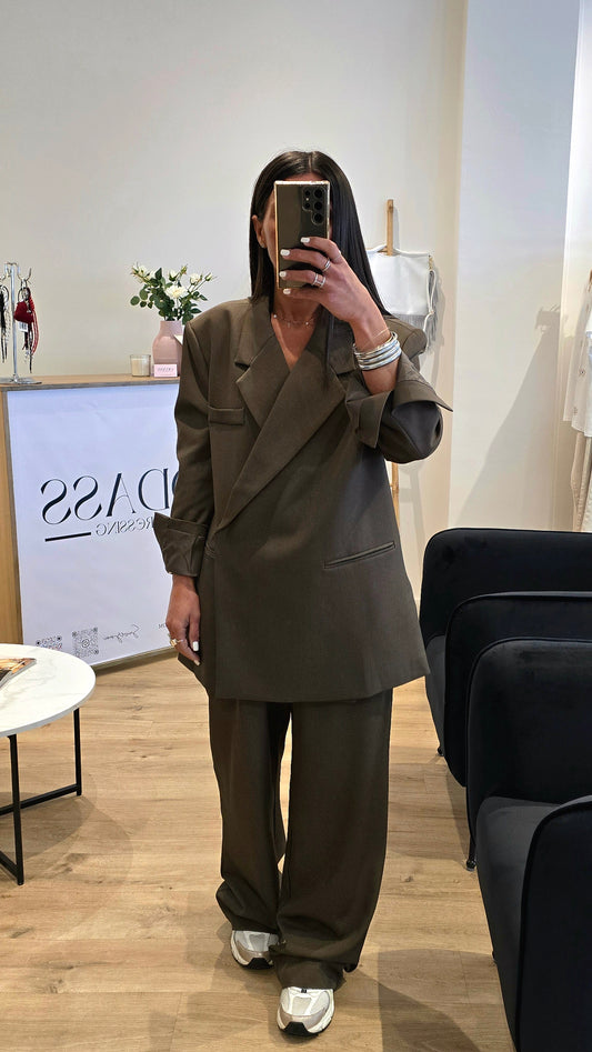 Blazer Croisé Marron Clair