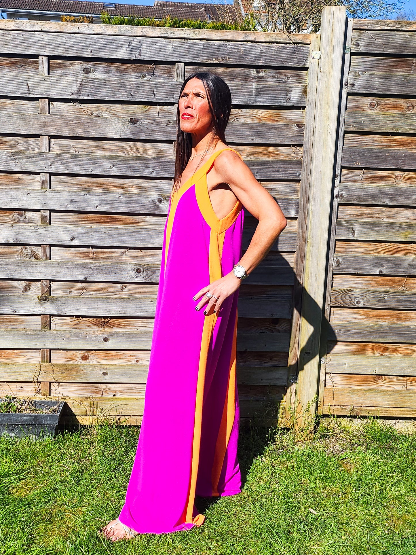 Robe Yasmine Orange/Violine