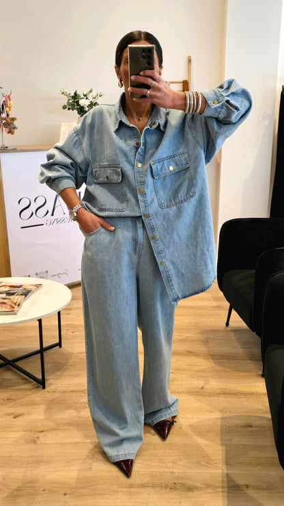 Ensemble en Jean Style Boyish