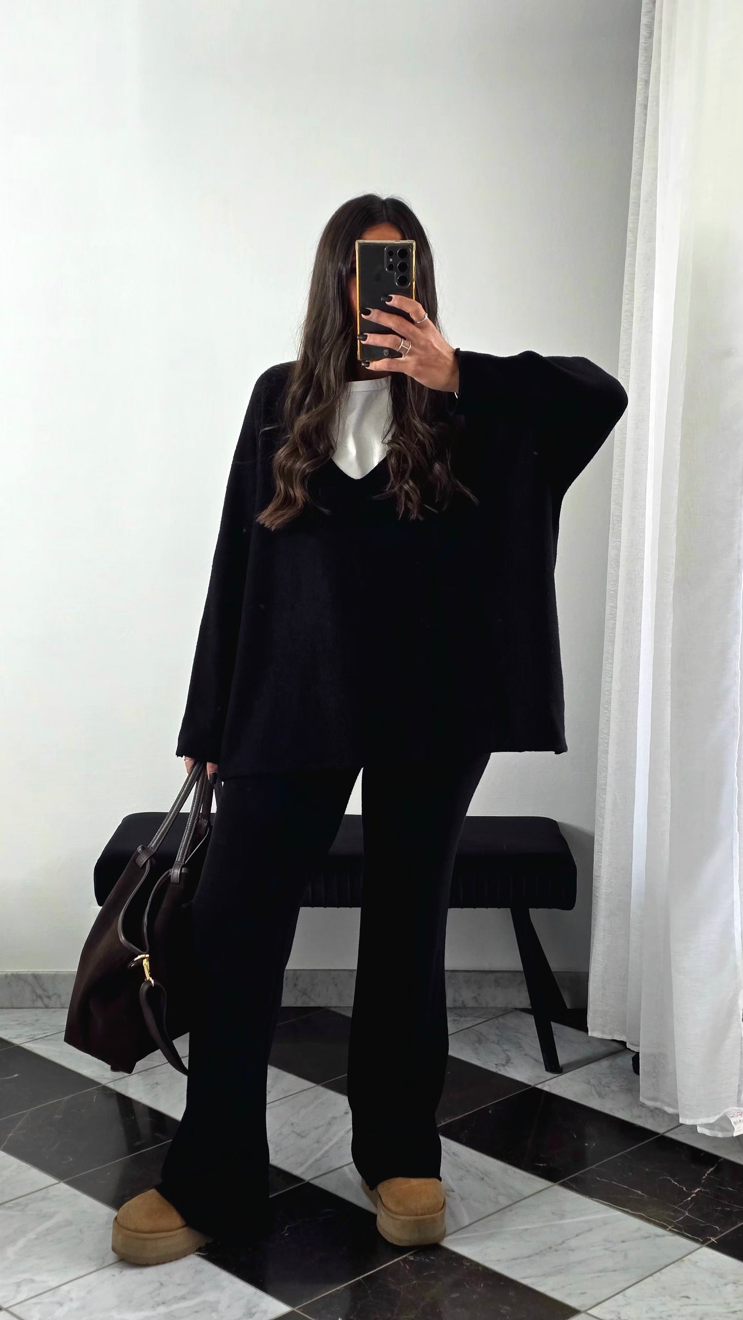 Ensemble Maille – Pull & Pantalon Noir