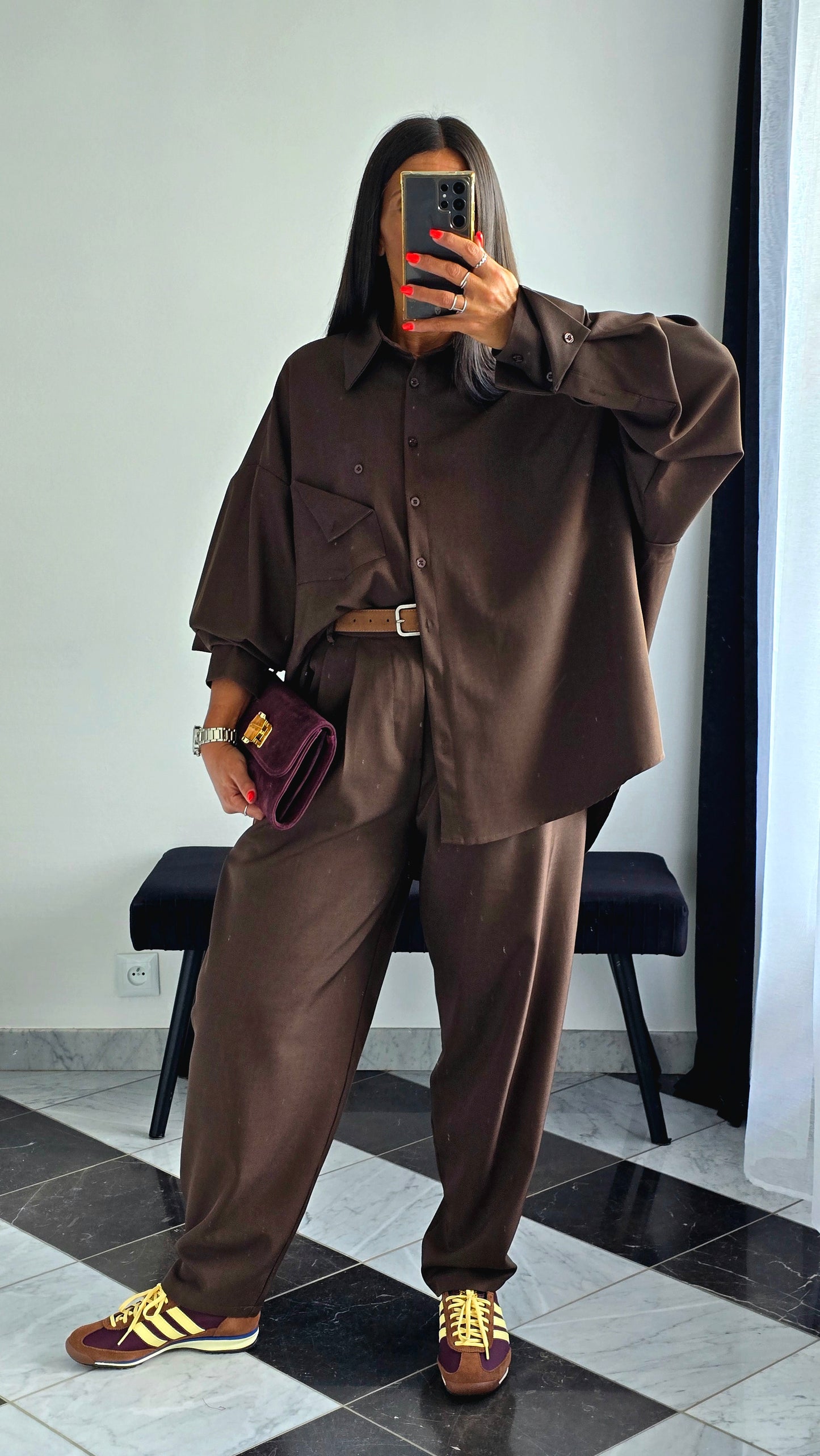 Chemise Oversize – Chocolat