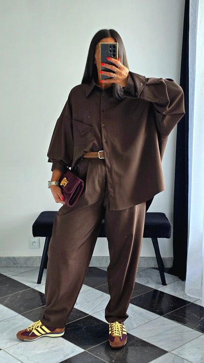 Chemise Oversize – Chocolat