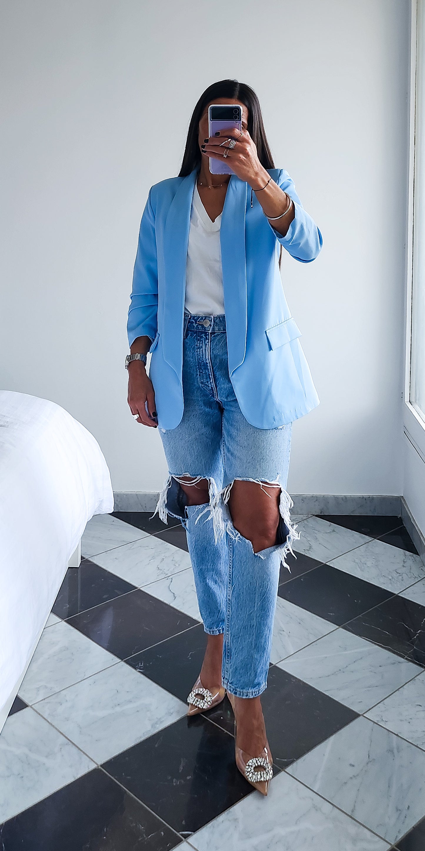 Veste Blazer Célia Bleu Ciel