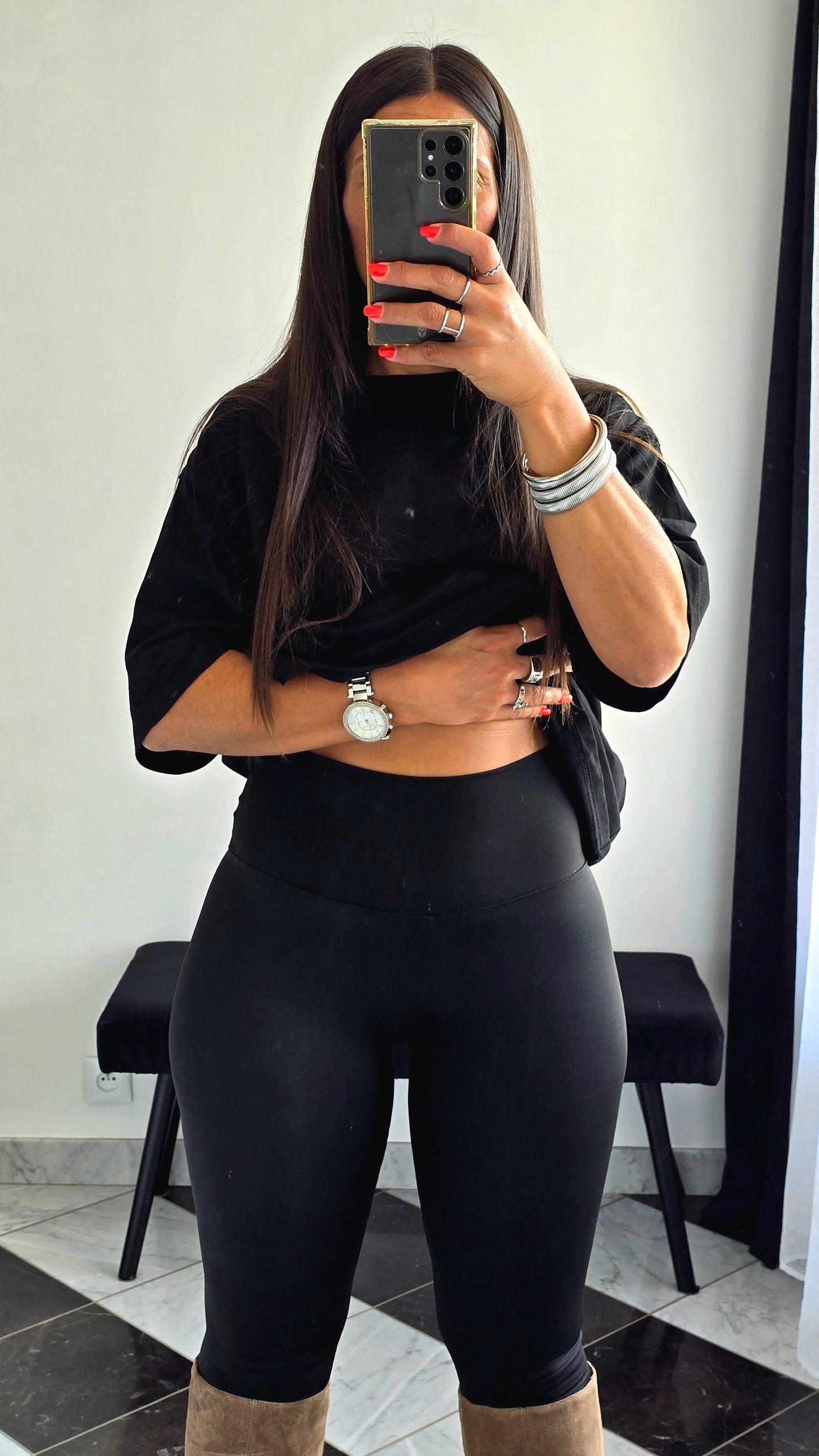 Legging Noir Taille Haute – Seconde Peau