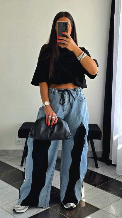 Pochette en cuir de vachette – Noir