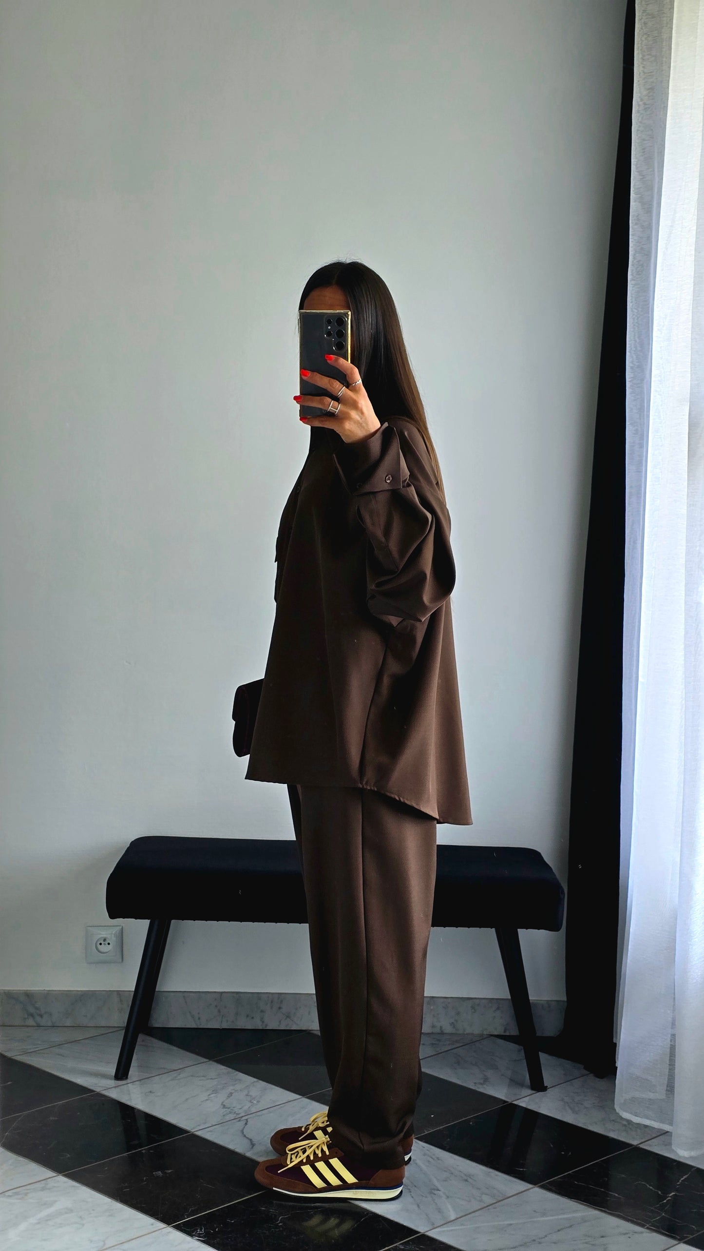 Pantalon Carotte Chic – Chocolat