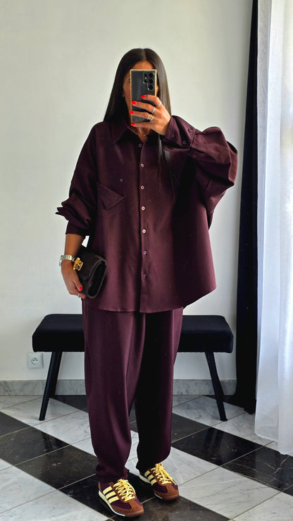 Chemise Oversize – Bordeaux