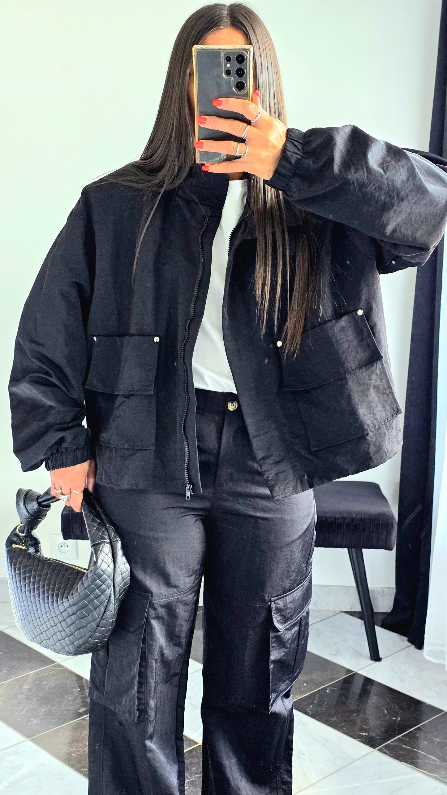 Veste Cargo Noire – Esprit Urbain