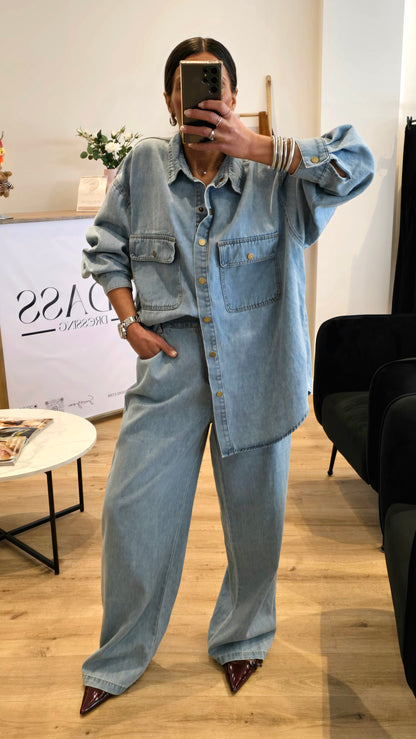 Ensemble en Jean Style Boyish