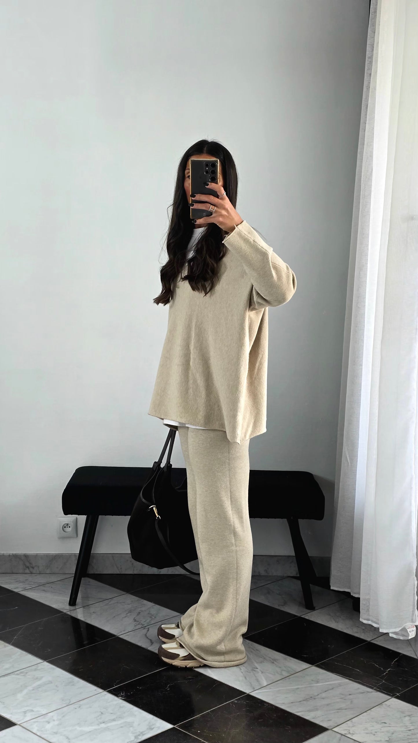 Ensemble Maille – Pull & Pantalon Beige