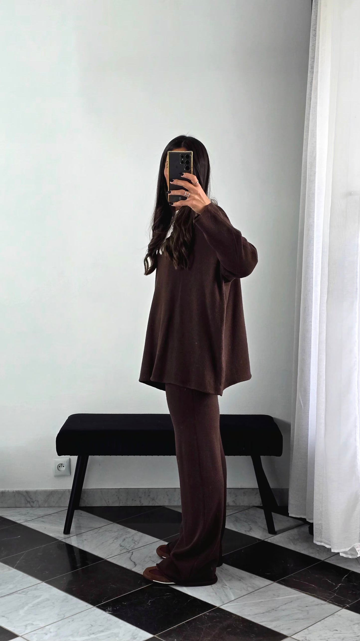Ensemble Maille – Pull & Pantalon Chocolat