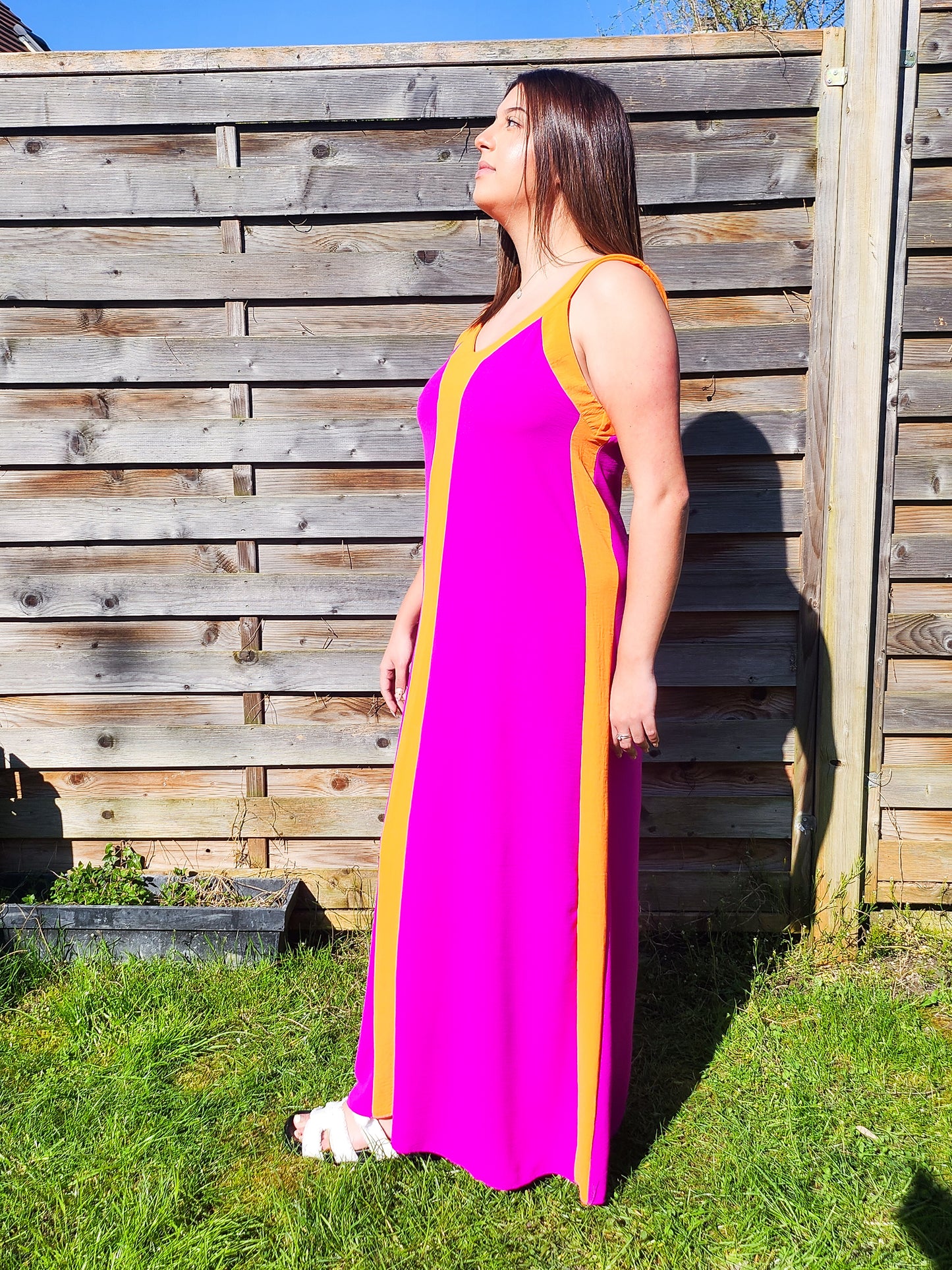 Robe Yasmine Orange/Violine