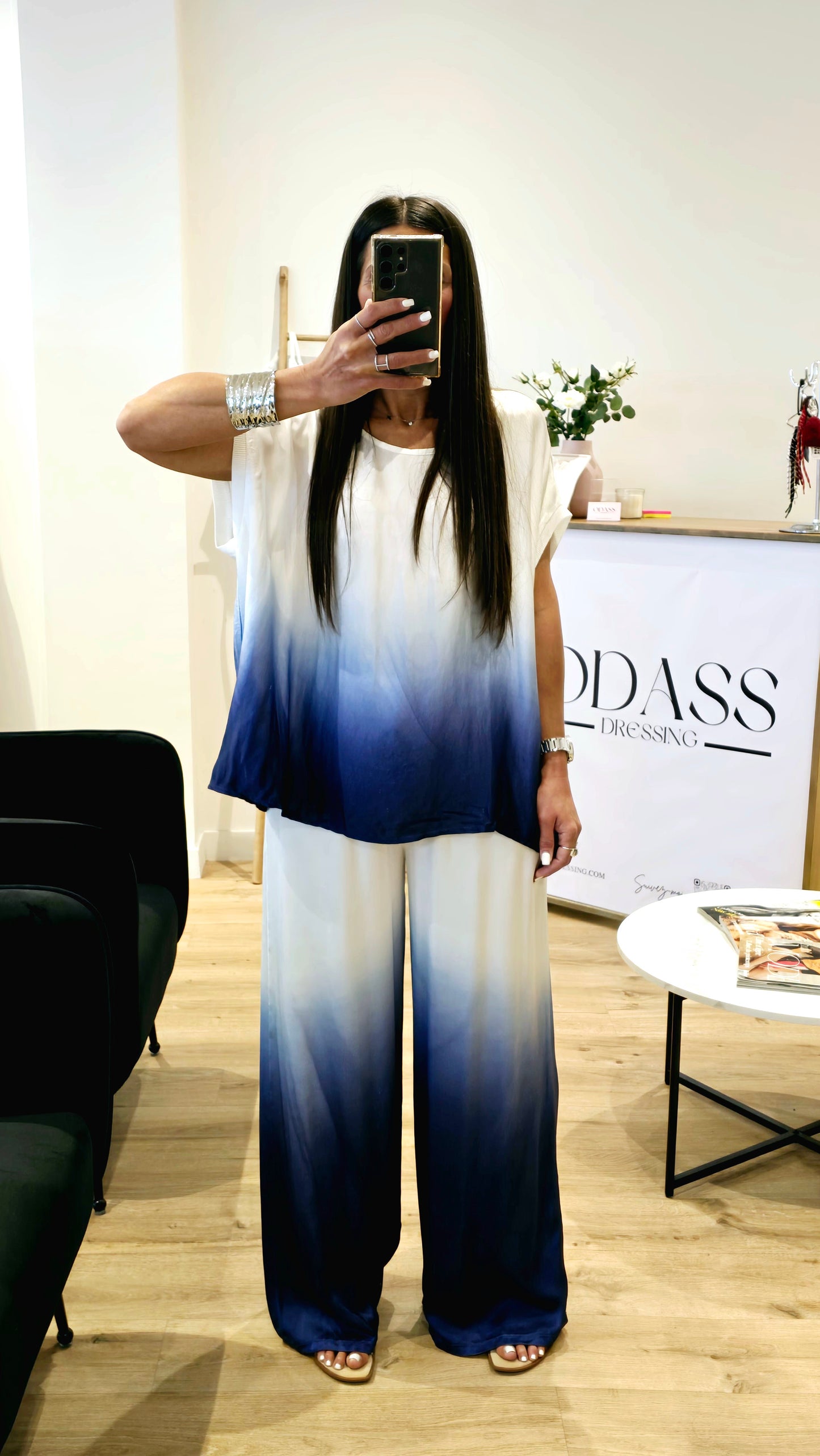 Top Dégradé Fluide – Viscose & Soie – Fabriqué en Italie